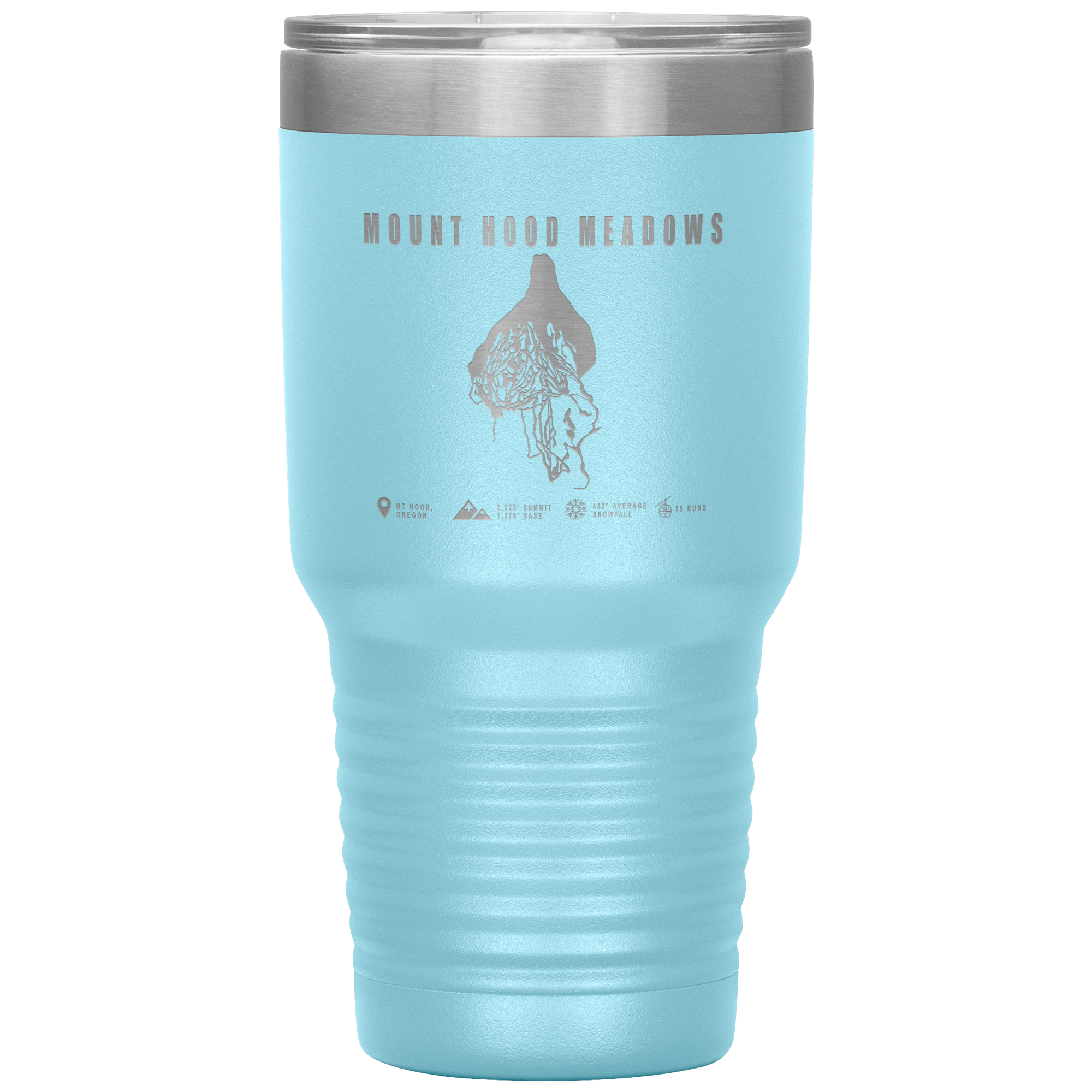 Mount Hood Meadows, Oregon Ski Trail Map 30oz Tumbler - Powderaddicts