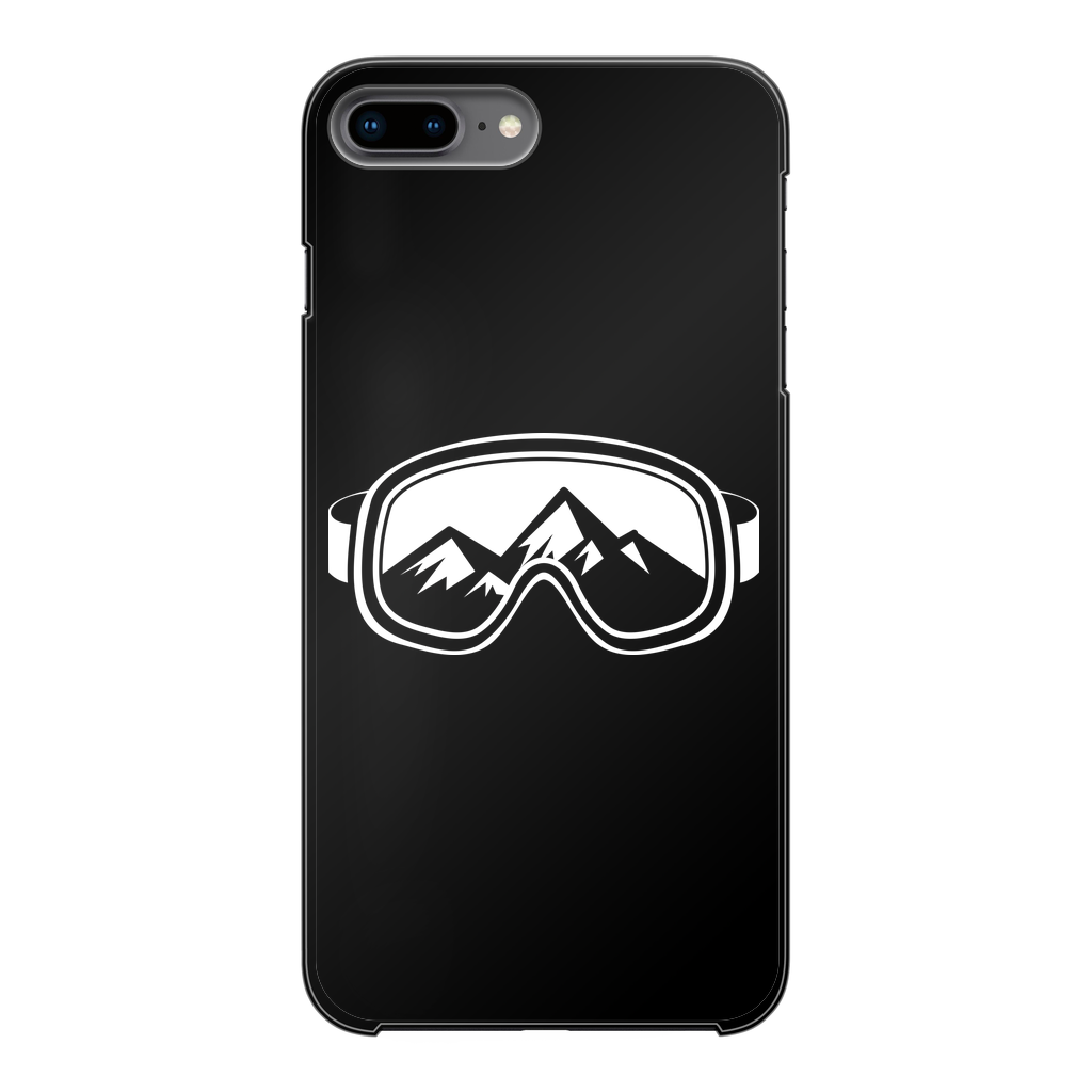 Ski Goggles Back Printed Black Hard Phone Case - Powderaddicts