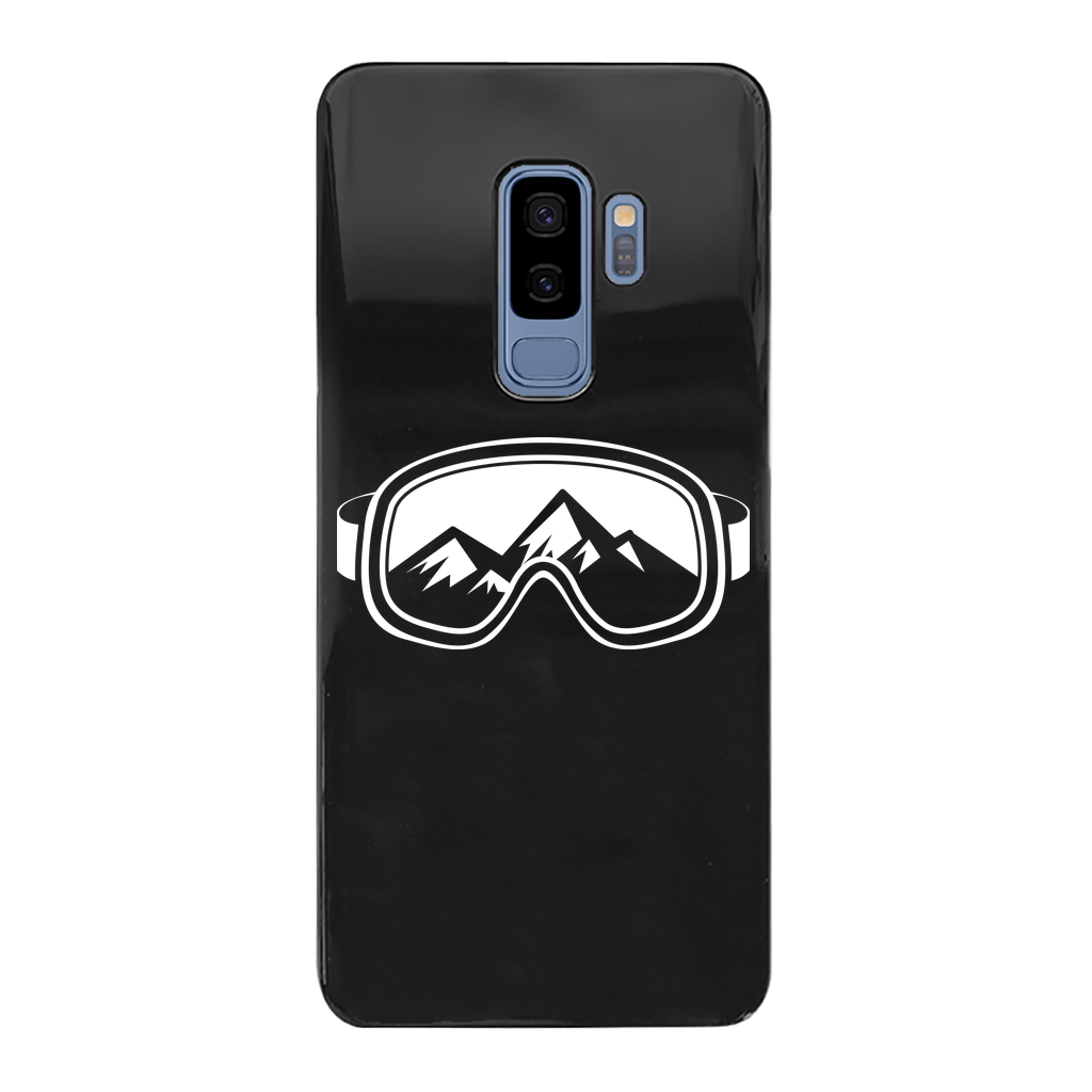 Ski Goggles Back Printed Black Hard Phone Case - Powderaddicts