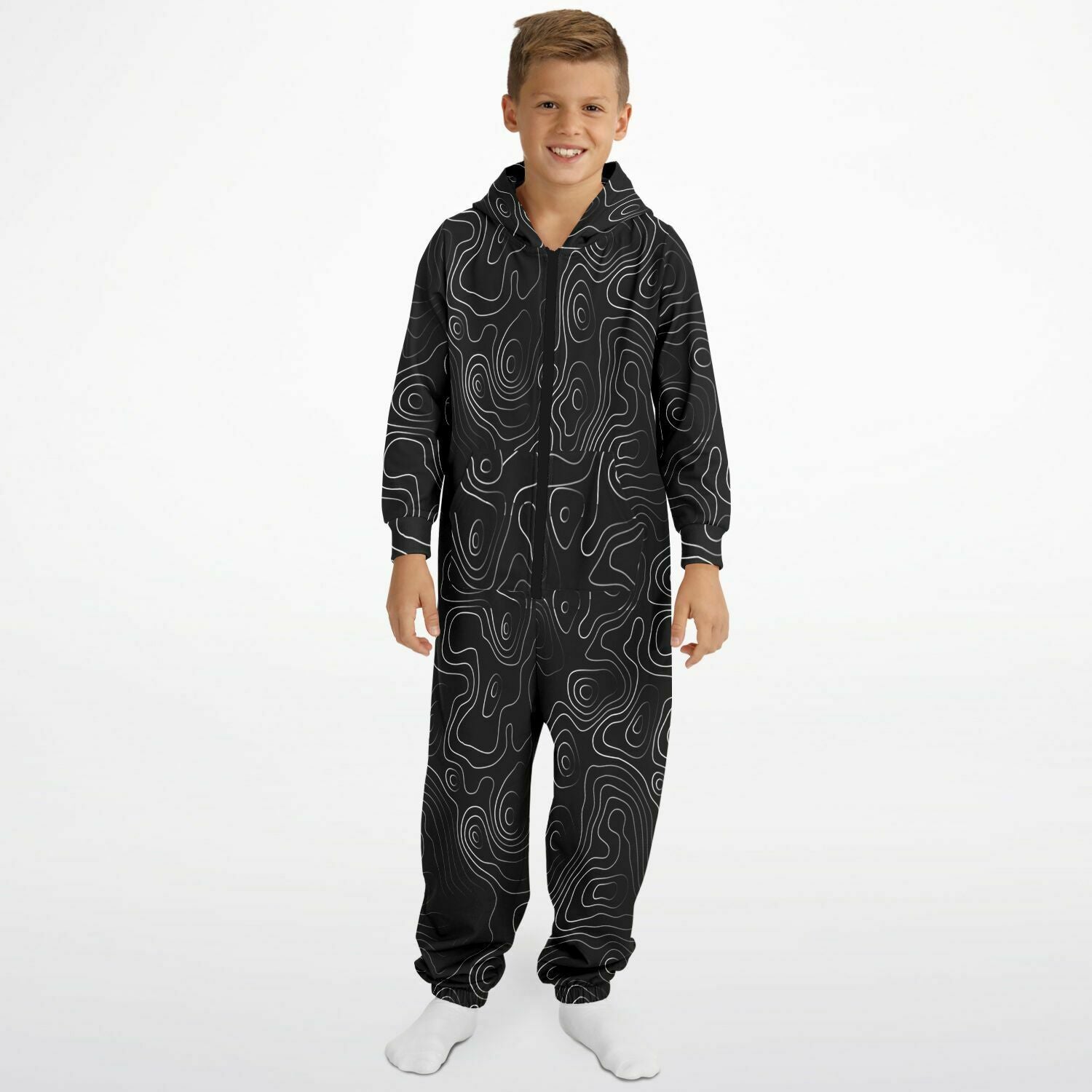 Black Topo Kids Unisex Jumpsuit