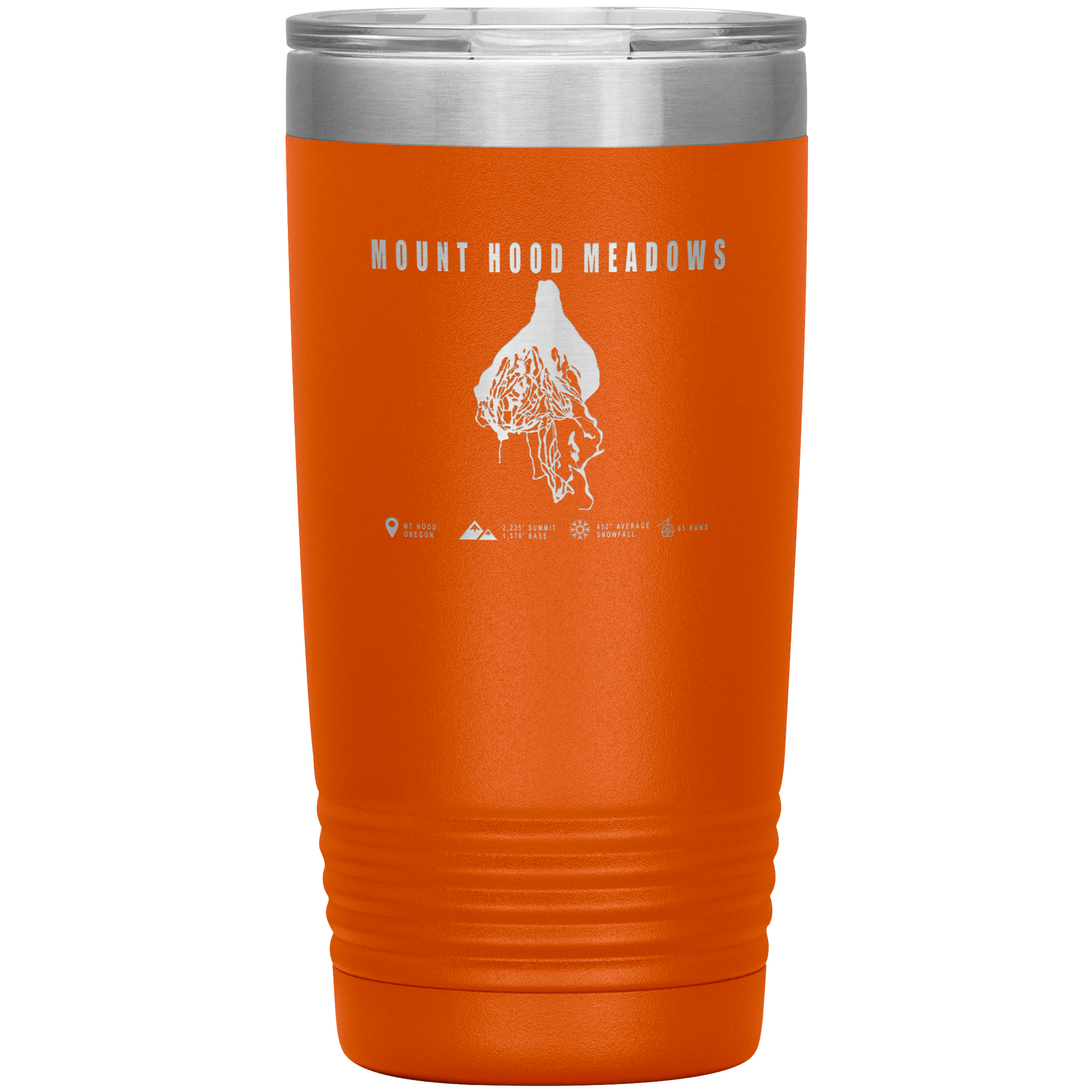 Mount Hood Meadows, Oregon Ski Trail Map 20oz Tumbler - Powderaddicts