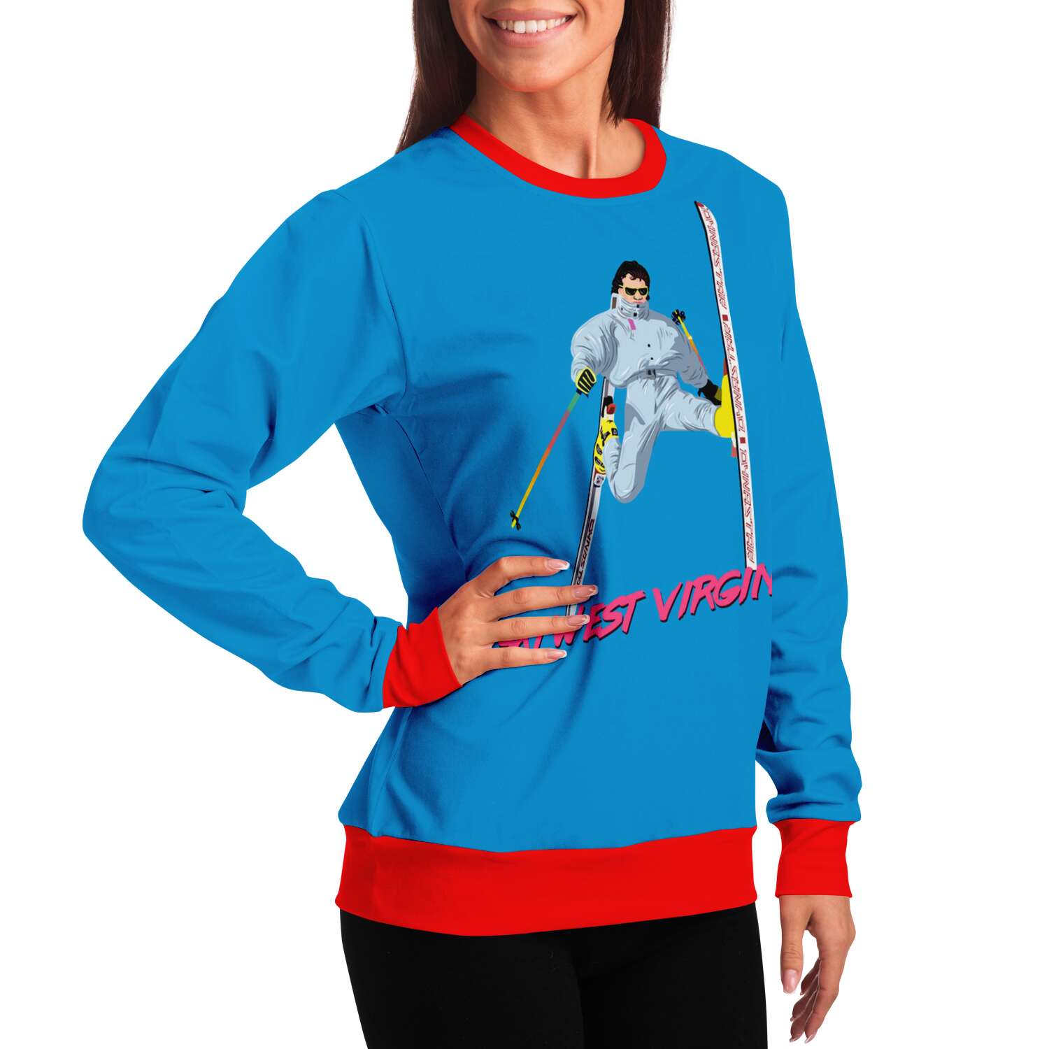 Ski West Virginia Ugly Christmas Sweater - Powderaddicts