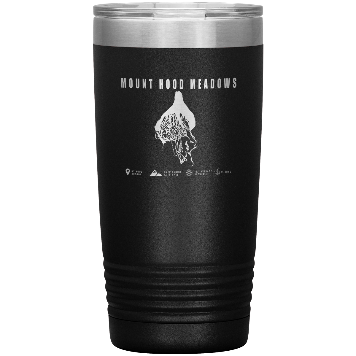 Mount Hood Meadows, Oregon Ski Trail Map 20oz Tumbler - Powderaddicts