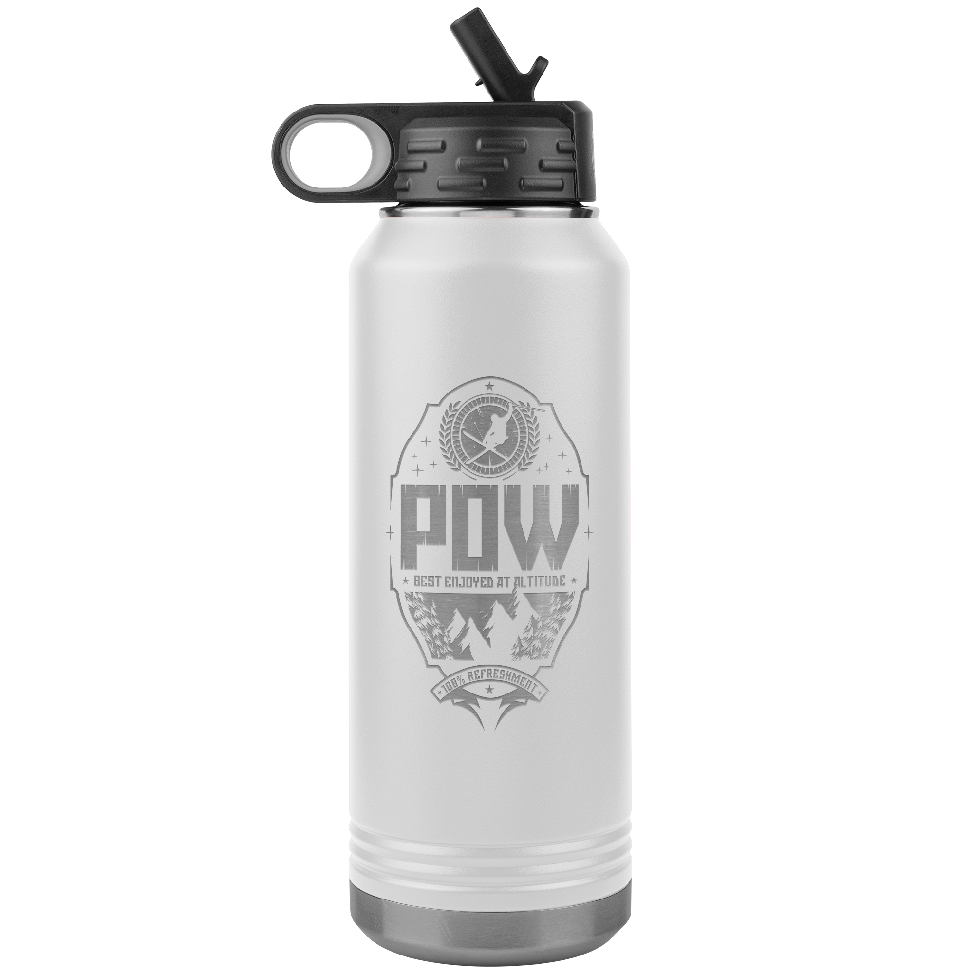 Pow Best Enjoyed At Altitude 32oz Water Bottle Tumbler - Powderaddicts