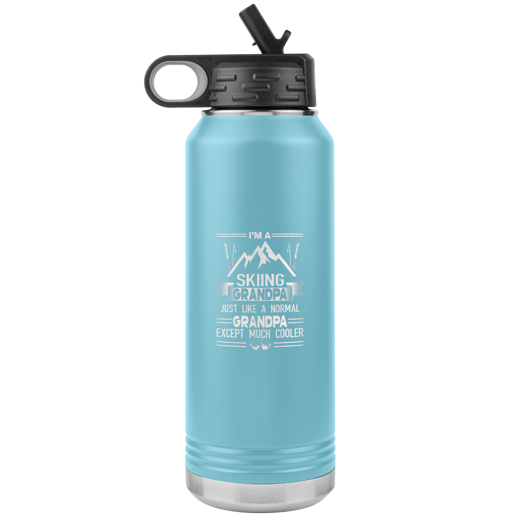 I'm A Skiing Grandpa 32oz Water Bottle Tumbler - Powderaddicts