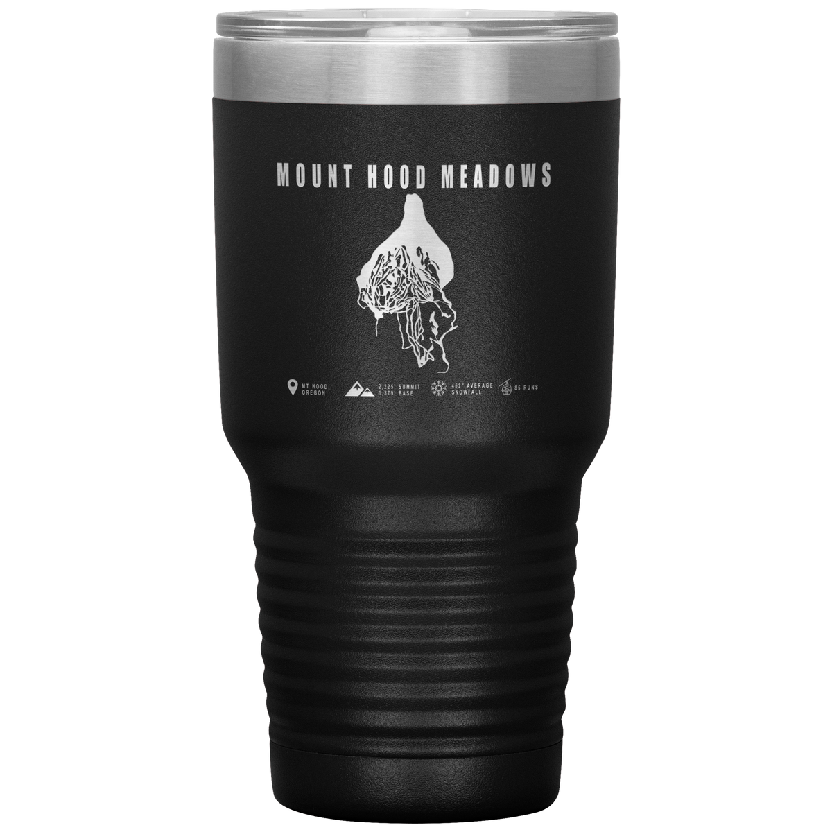 Mount Hood Meadows, Oregon Ski Trail Map 30oz Tumbler - Powderaddicts