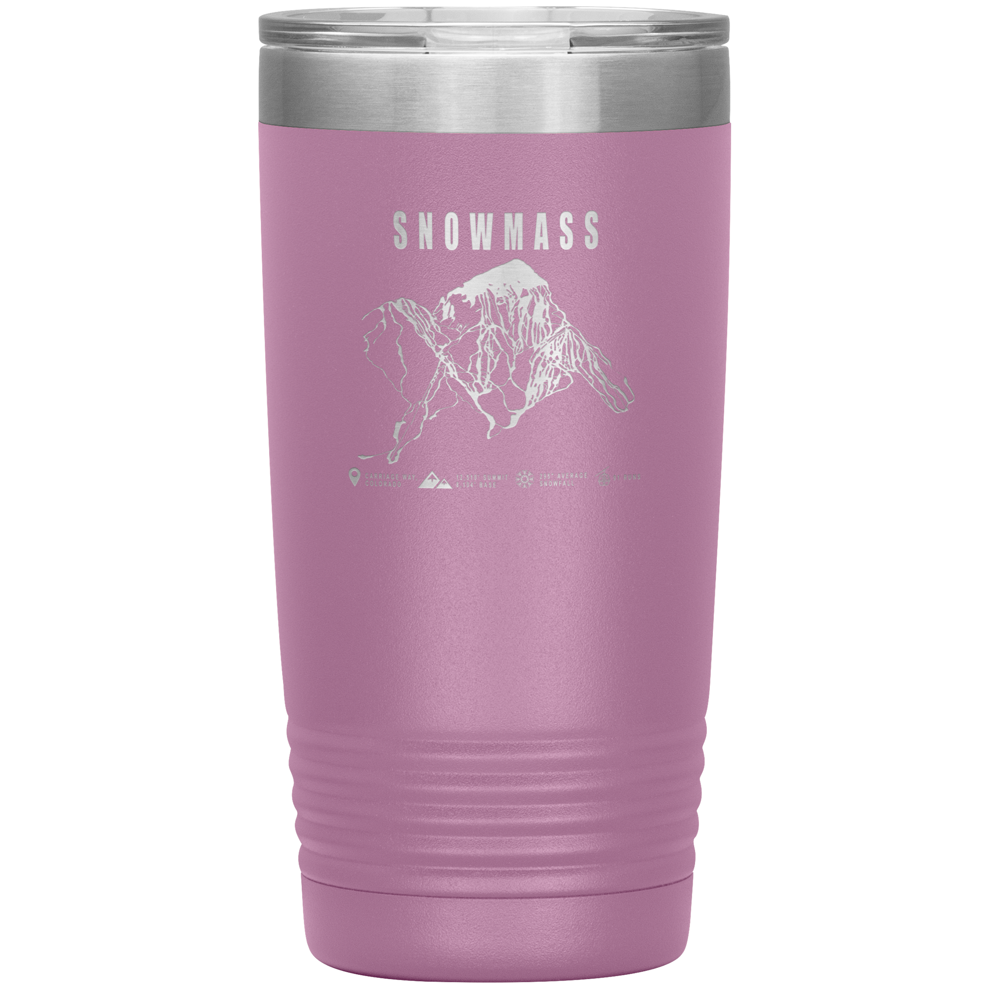 Snowmass Colorado Ski Trail Map 20oz Tumbler - Powderaddicts