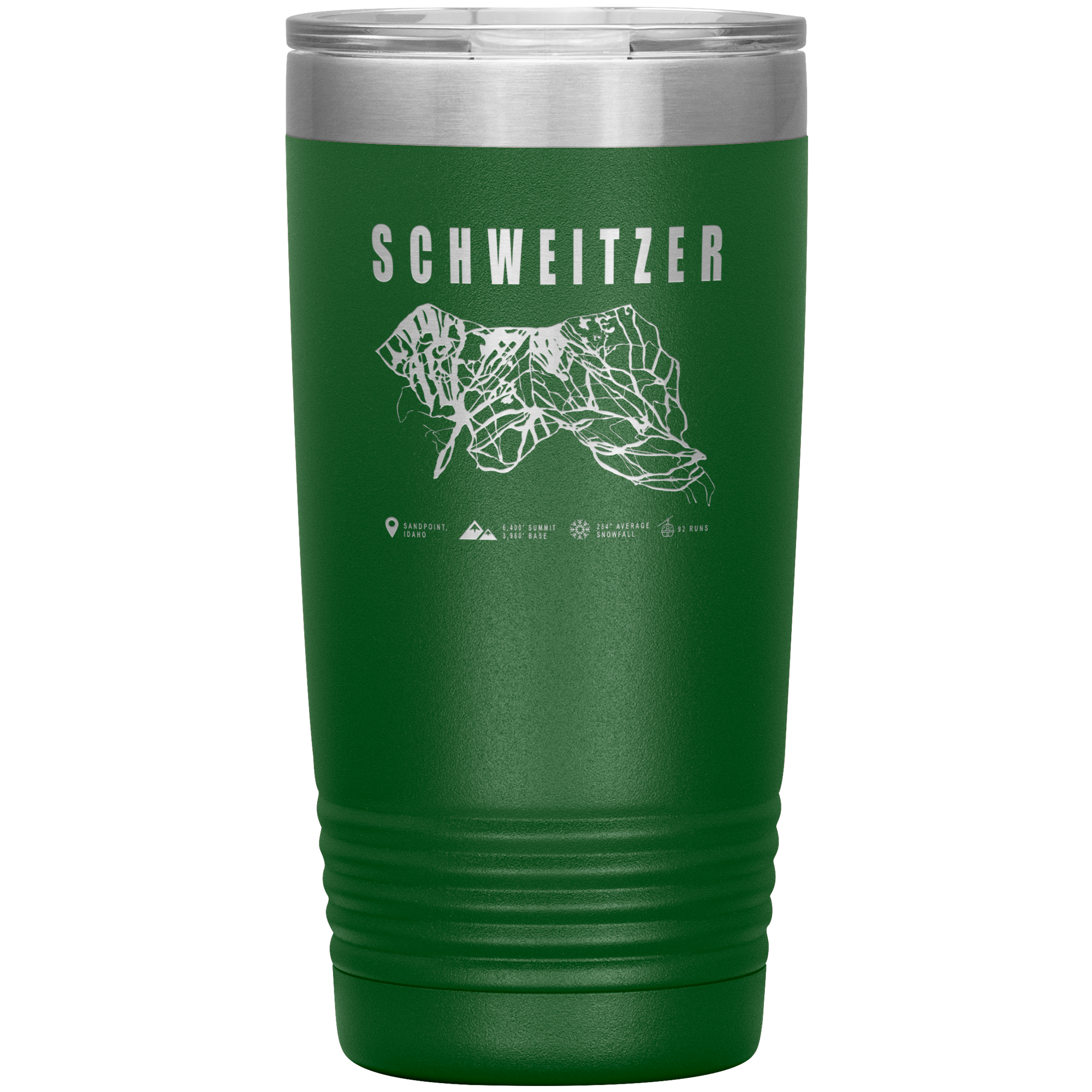 Schweitzer Idaho Ski Trail Map 20oz Tumbler - Powderaddicts