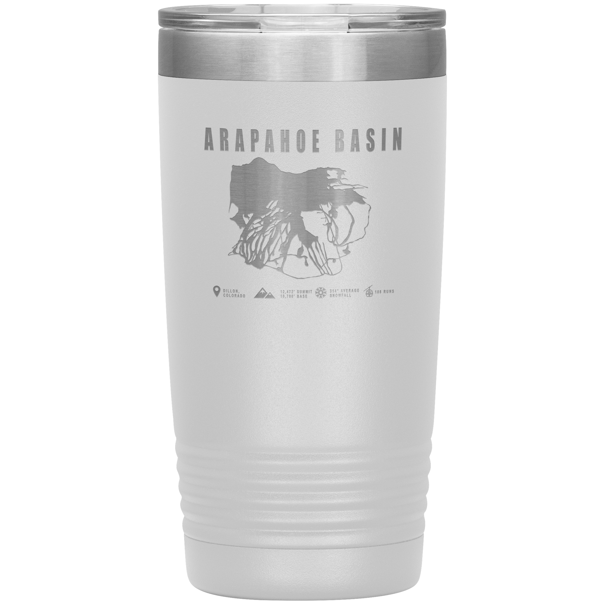 Arapahoe Basin,Colorado Ski Resort 20oz Tumbler - Powderaddicts