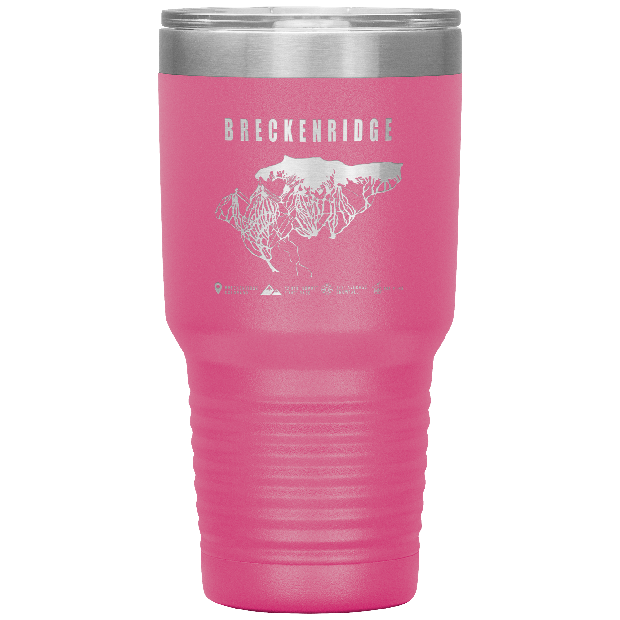 Breckenridge Colorado Ski Trail Map 30oz Tumbler - Powderaddicts