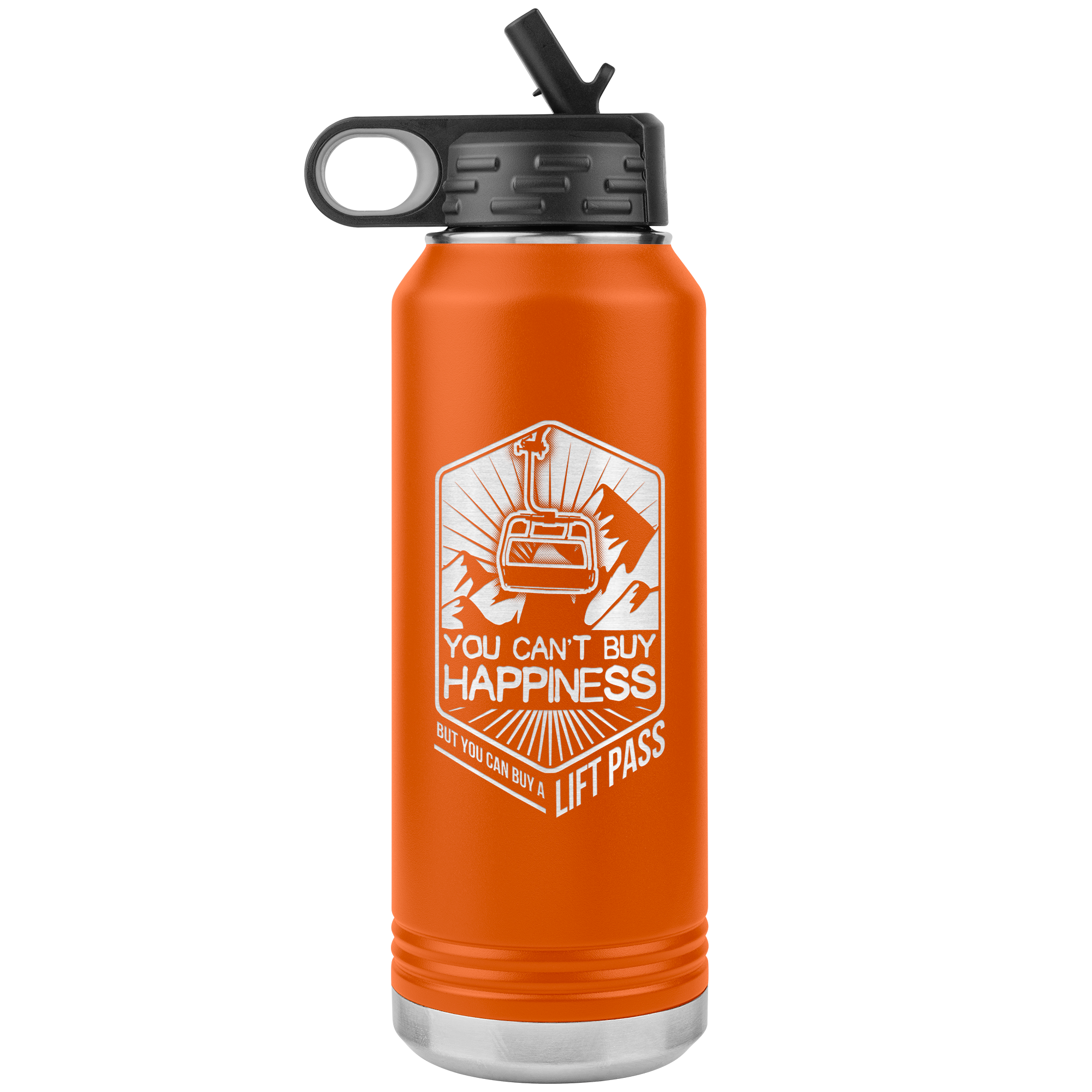 You Can't Buy Happiness But You Can Buy A Lift Pass 32oz Water Bottle Tumbler - Powderaddicts