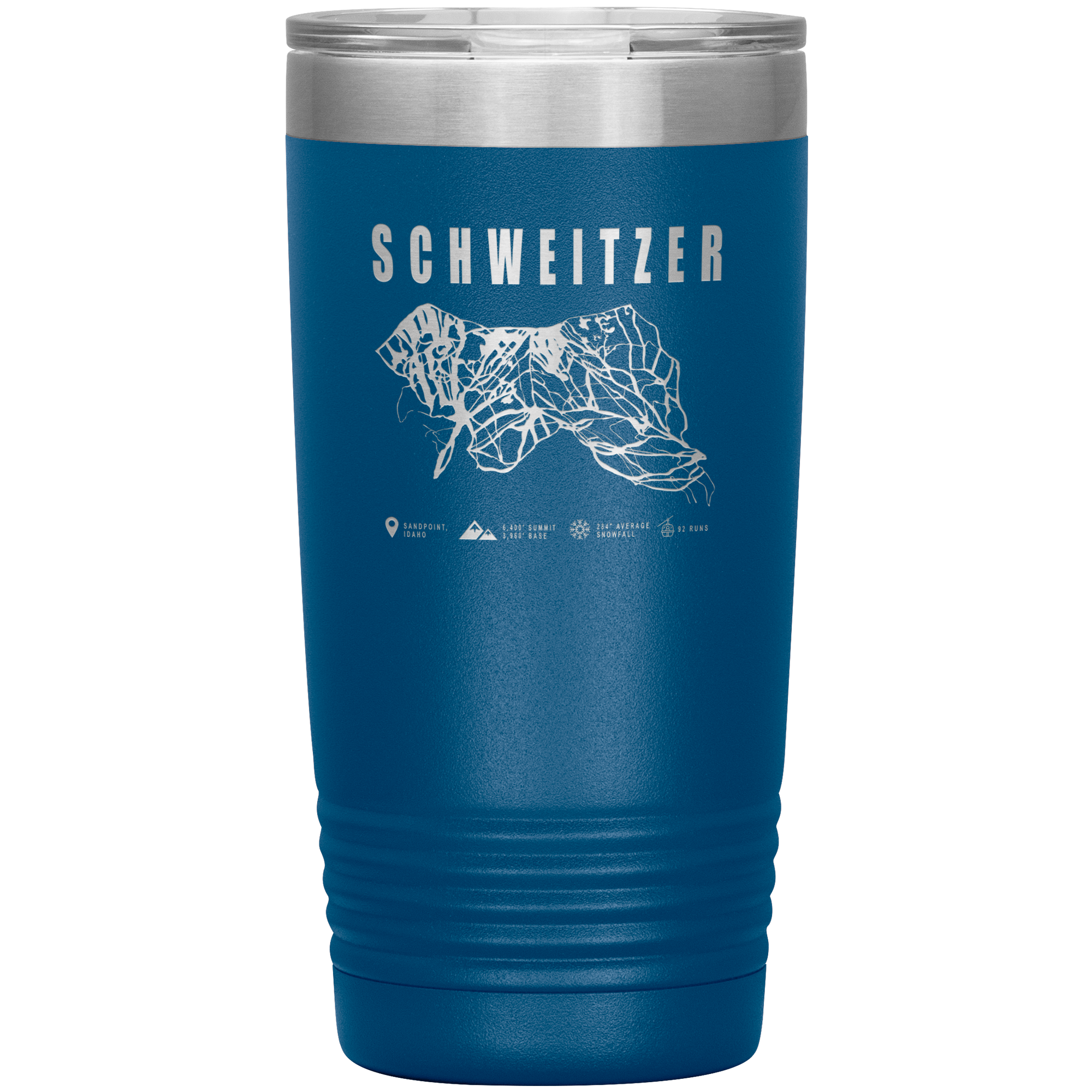 Schweitzer Idaho Ski Trail Map 20oz Tumbler - Powderaddicts