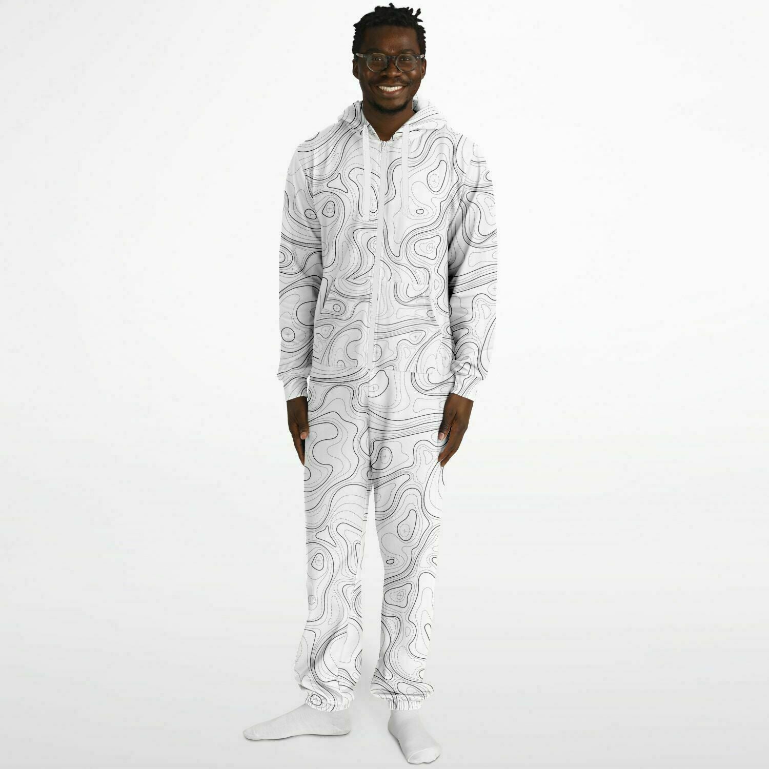 WHITE TOPO ADULT UNISEX JUMPSUIT