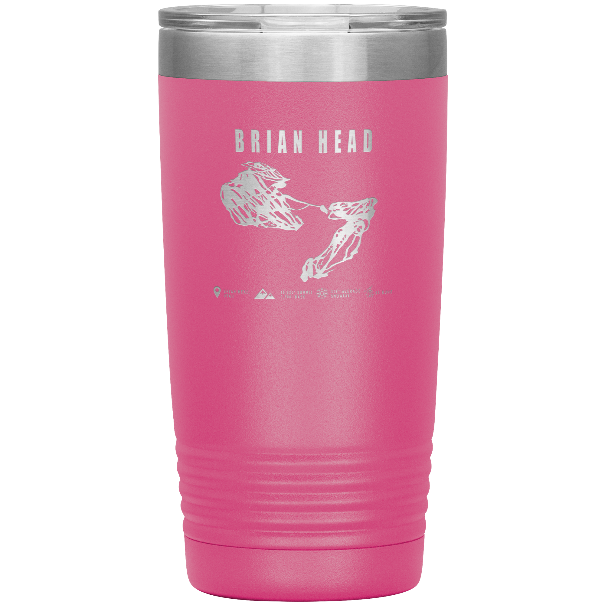 Brian Head,Utah Ski Trail Map 20oz Tumbler - Powderaddicts