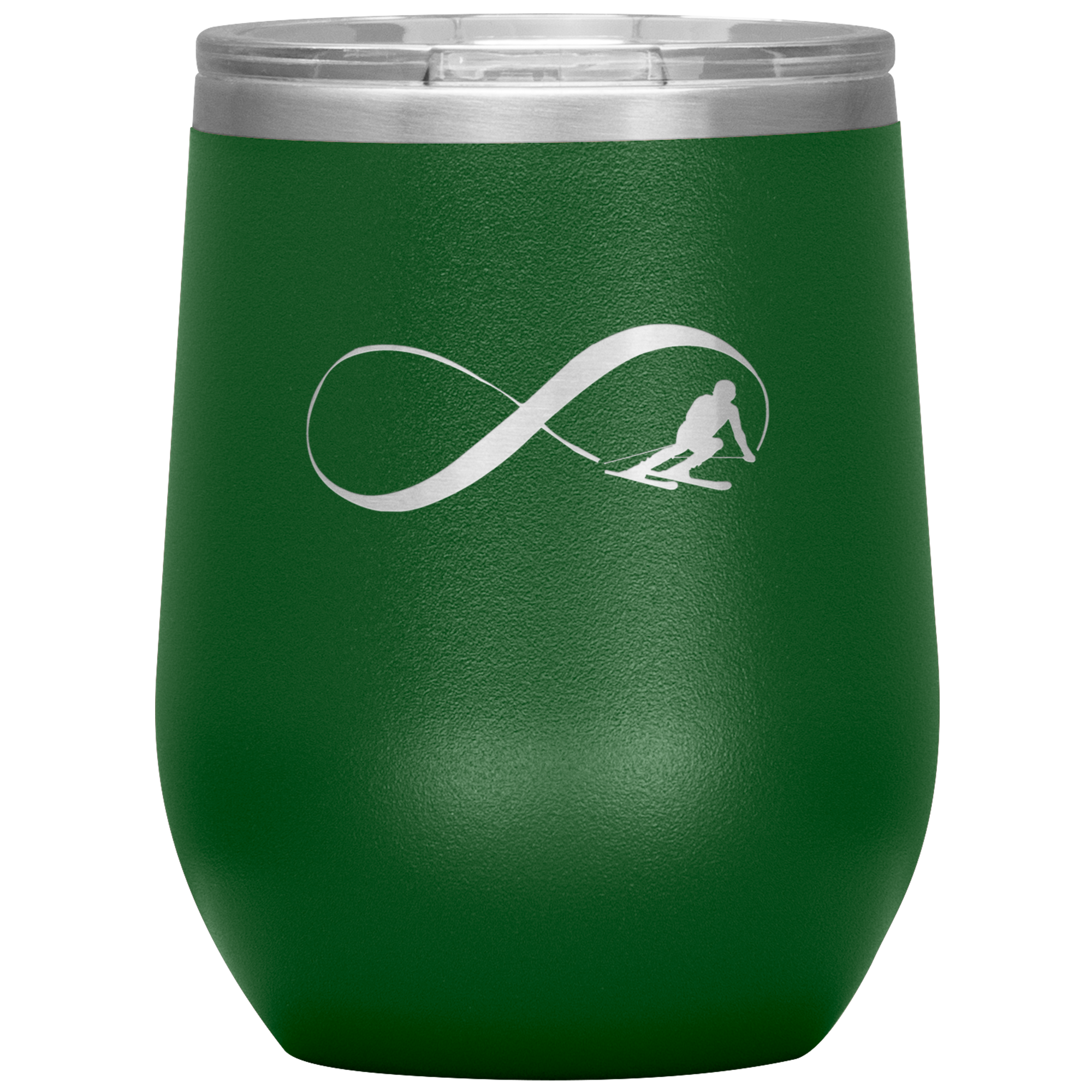 Infinity Skiing Wine 12oz Tumbler - Powderaddicts