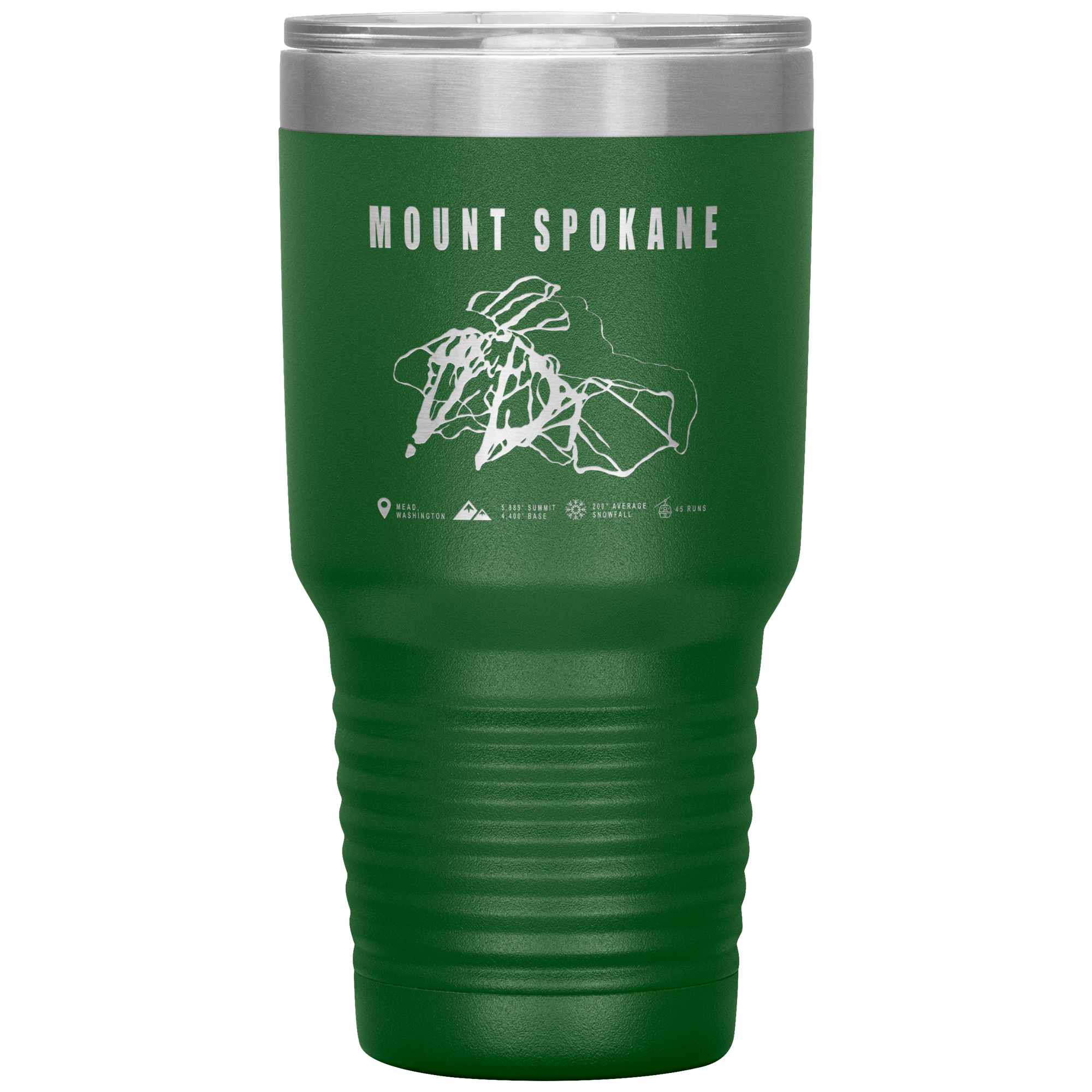 Stevens Pass, Washington Ski Trail Map 30oz Tumbler - Powderaddicts