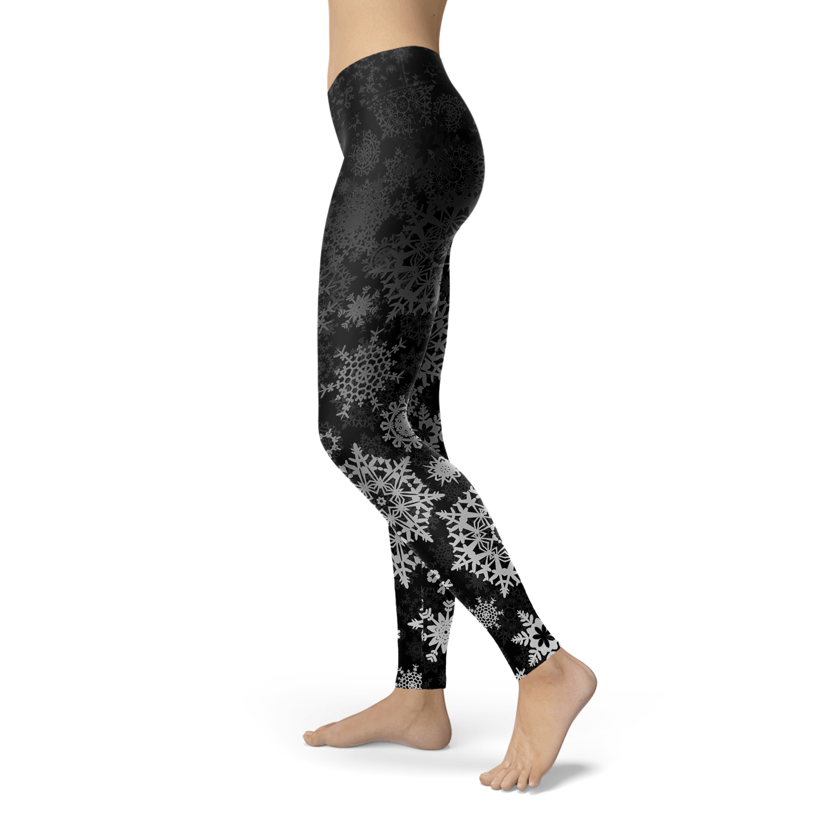 Black and Silver Snow Leggings - Powderaddicts