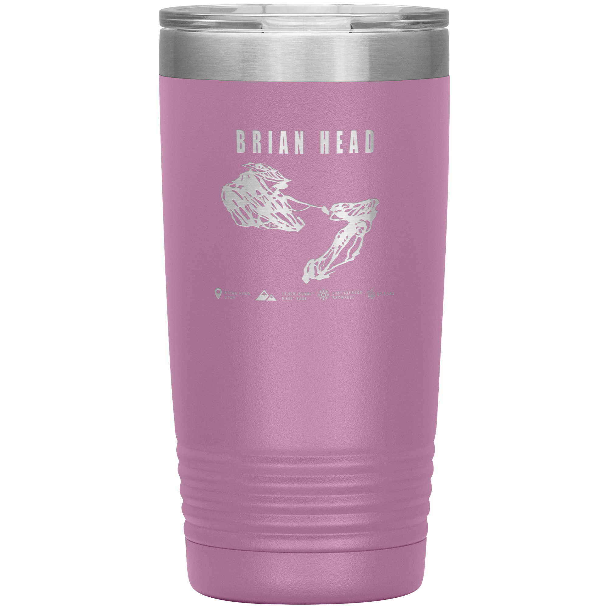 Brian Head,Utah Ski Trail Map 20oz Tumbler - Powderaddicts