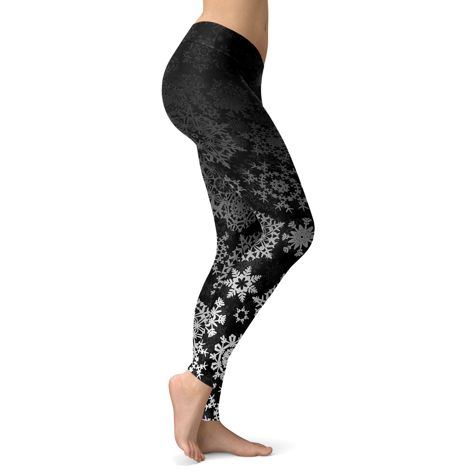 Black and Silver Snow Leggings - Powderaddicts