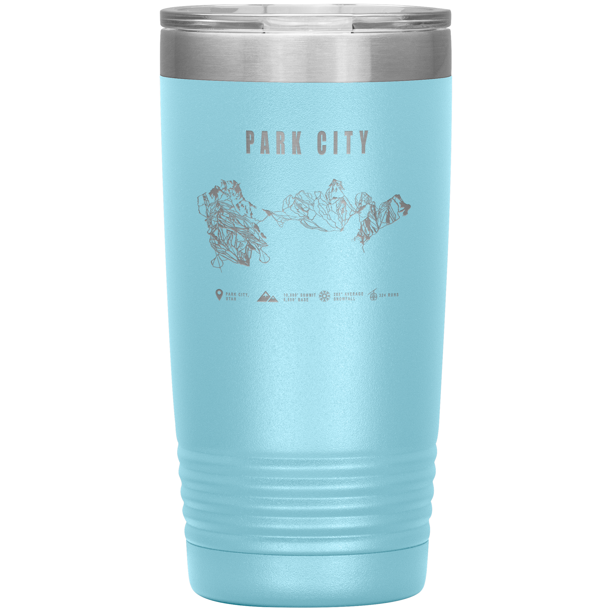 Park city,Utah Ski Trail Map 20oz Tumbler - Powderaddicts