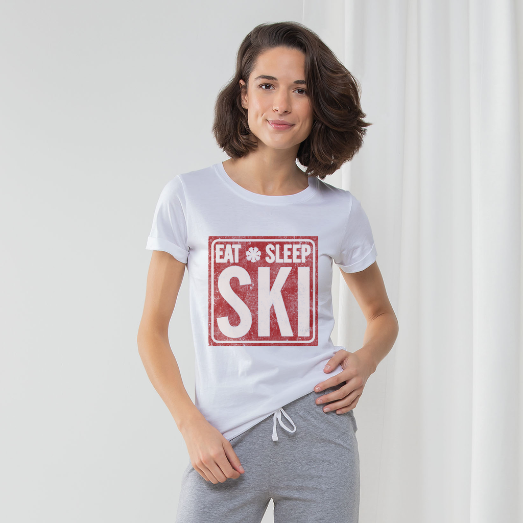 EAT SLEEP AND SKI PAJAMA SET - Powderaddicts