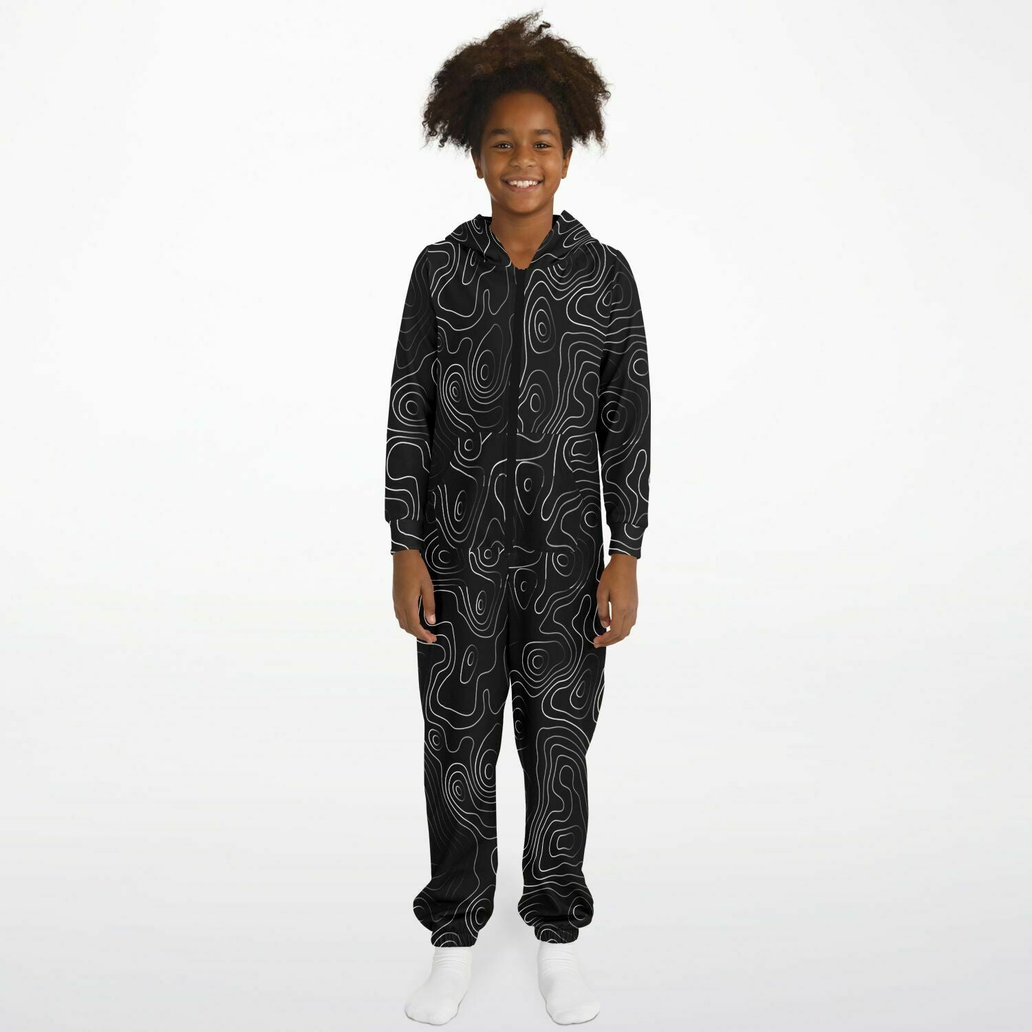 Black Topo Kids Unisex Jumpsuit