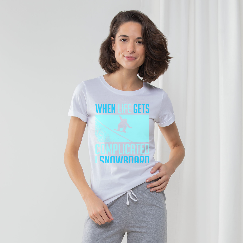 WHEN LIFE GETS COMPLICATED I SNOWBOARD PAJAMA SET - Powderaddicts