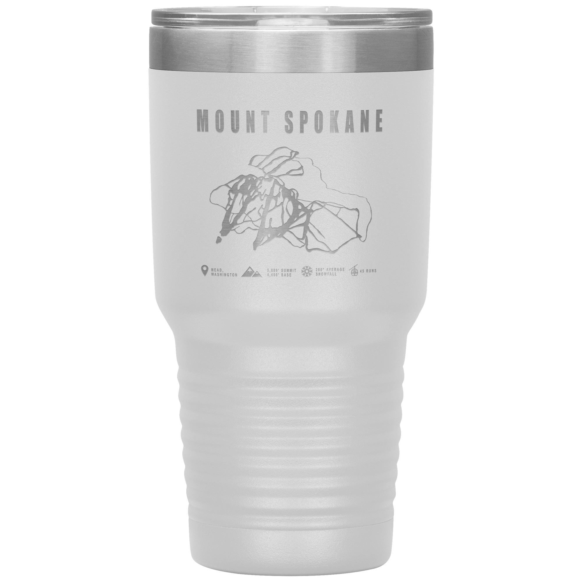 Stevens Pass, Washington Ski Trail Map 30oz Tumbler - Powderaddicts