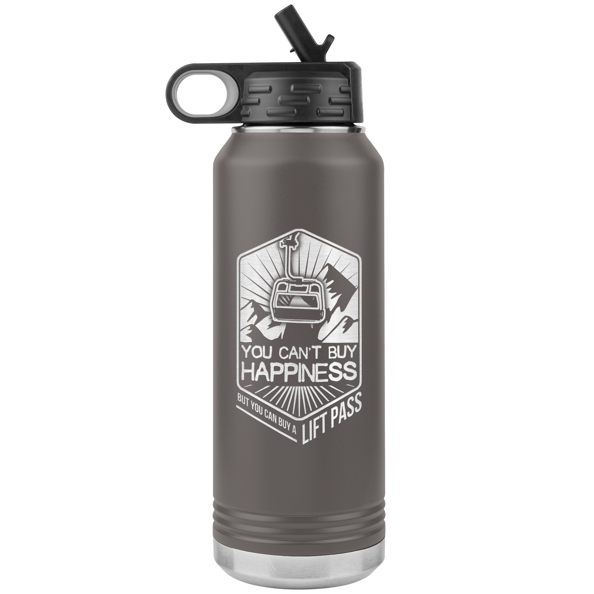 You Can't Buy Happiness But You Can Buy A Lift Pass 32oz Water Bottle Tumbler - Powderaddicts