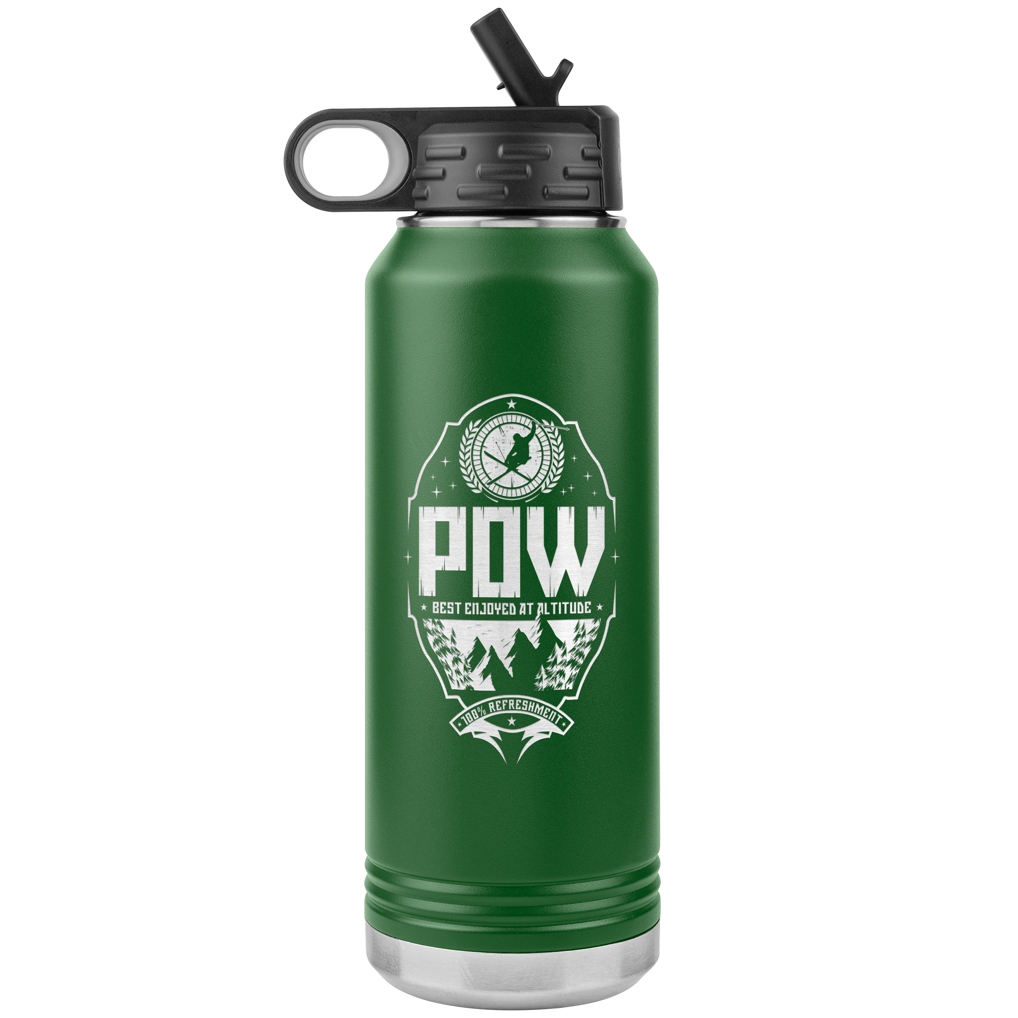 Pow Best Enjoyed At Altitude 32oz Water Bottle Tumbler - Powderaddicts