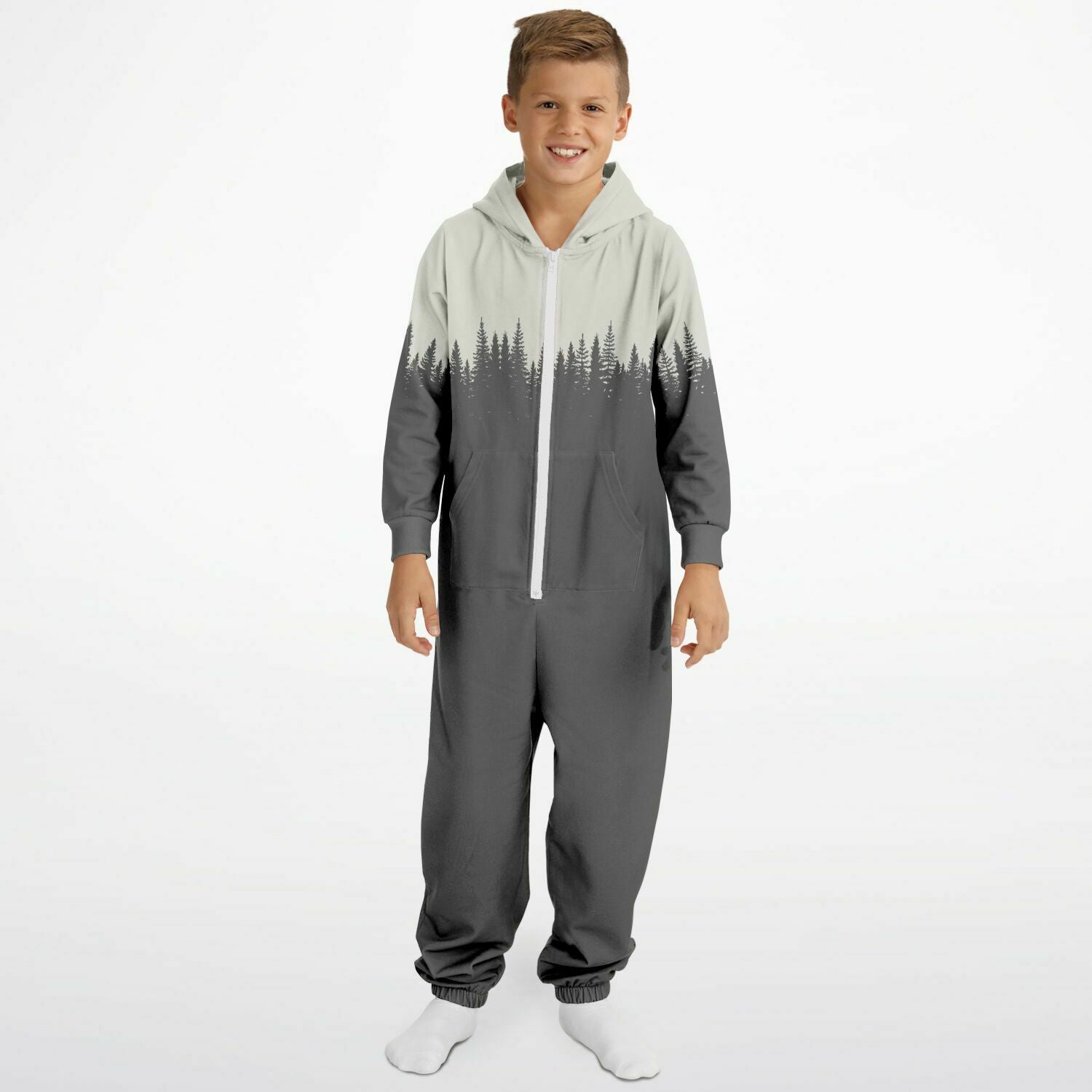 TREE OUTLINE HOODIE KIDS UNISEX JUMPSUIT