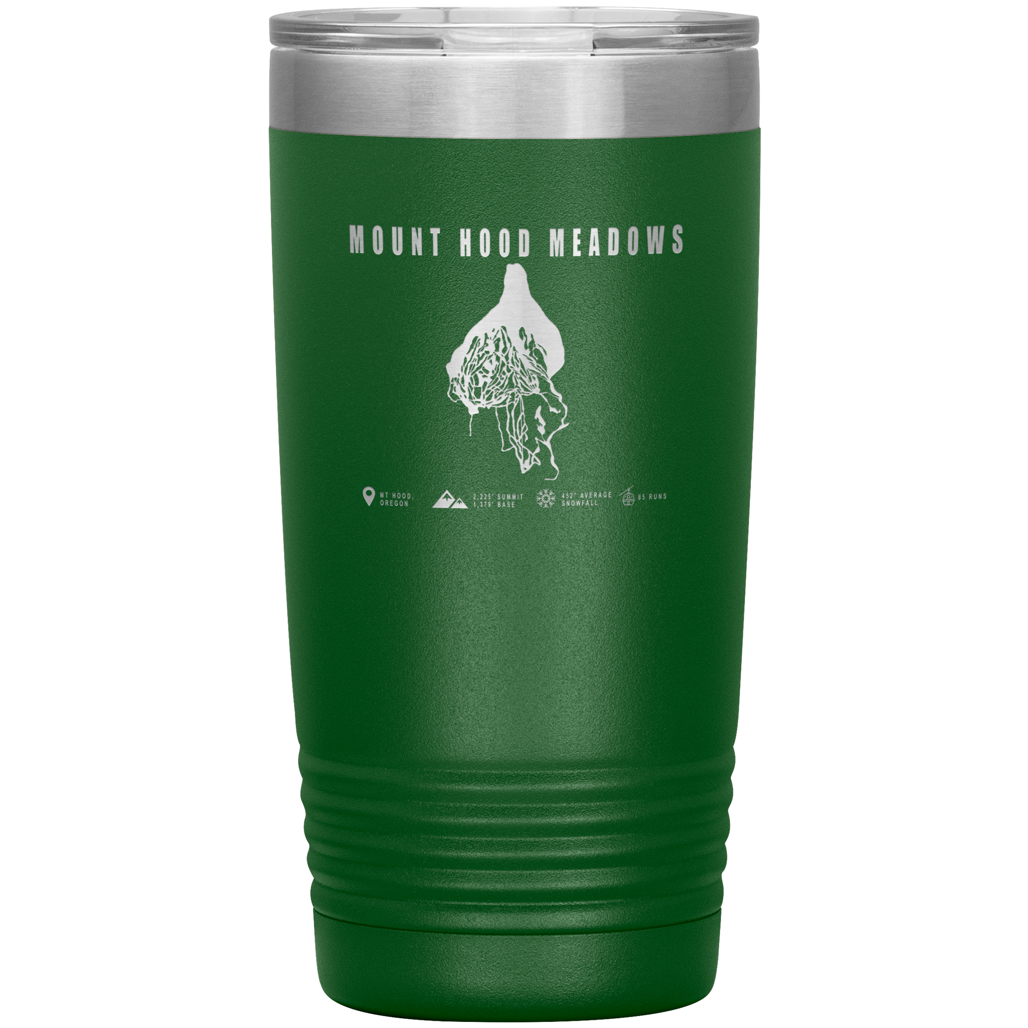 Mount Hood Meadows, Oregon Ski Trail Map 20oz Tumbler - Powderaddicts