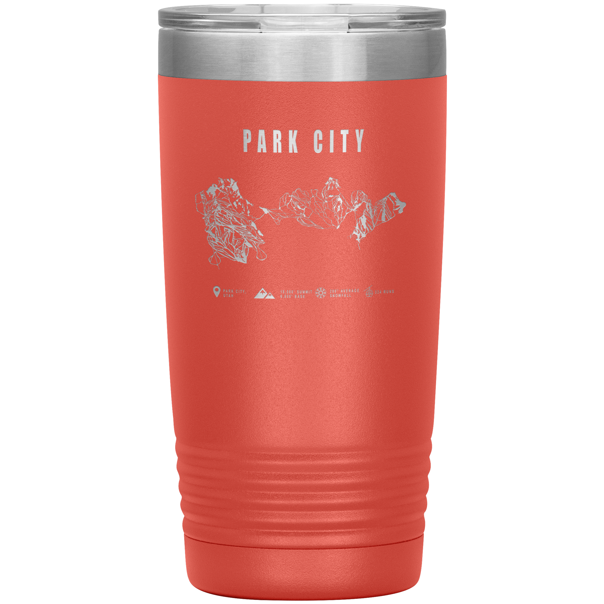 Park city,Utah Ski Trail Map 20oz Tumbler - Powderaddicts