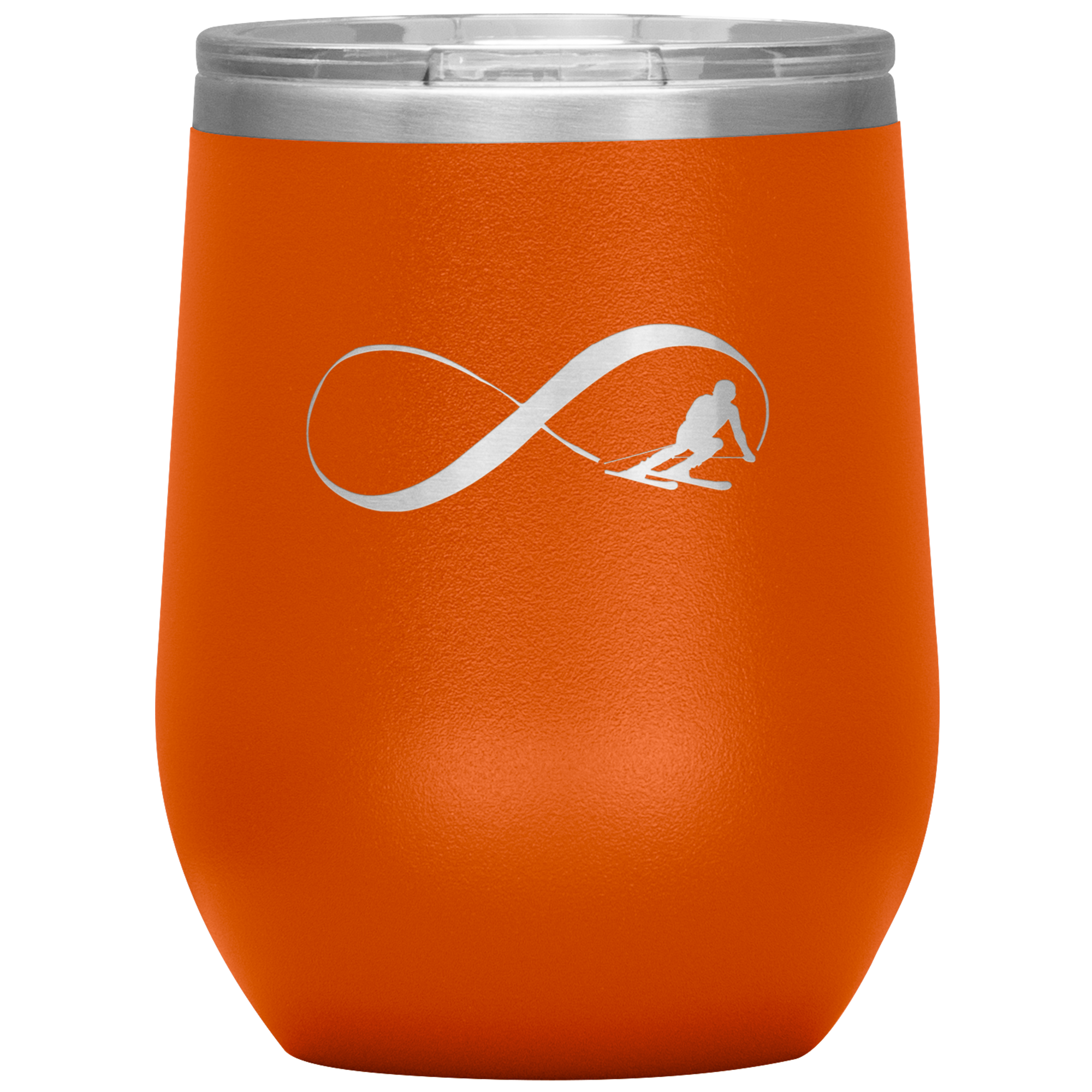 Infinity Skiing Wine 12oz Tumbler - Powderaddicts