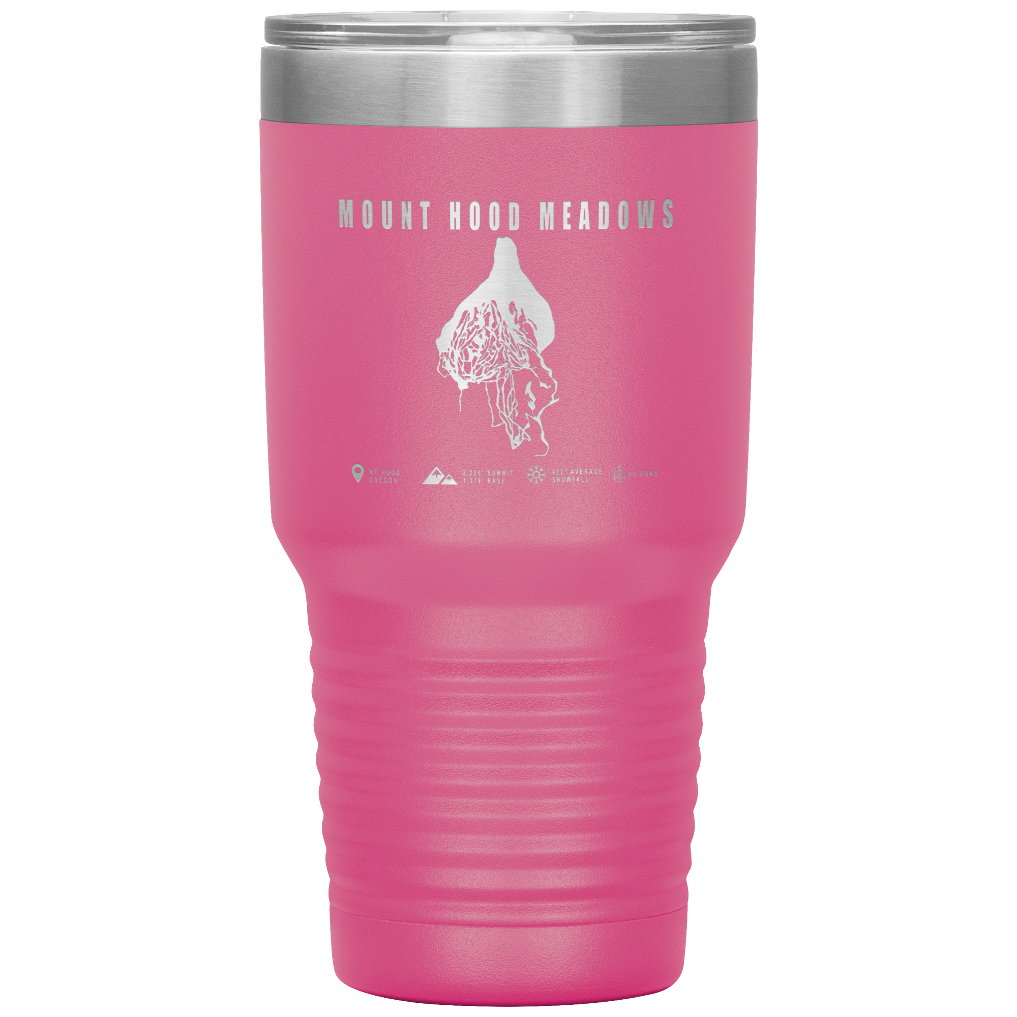 Mount Hood Meadows, Oregon Ski Trail Map 30oz Tumbler - Powderaddicts