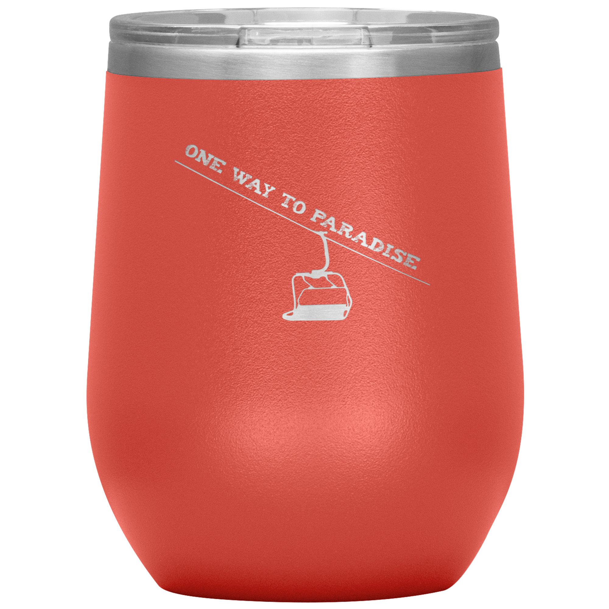 One Way To Paradise Wine 12oz Tumbler - Powderaddicts