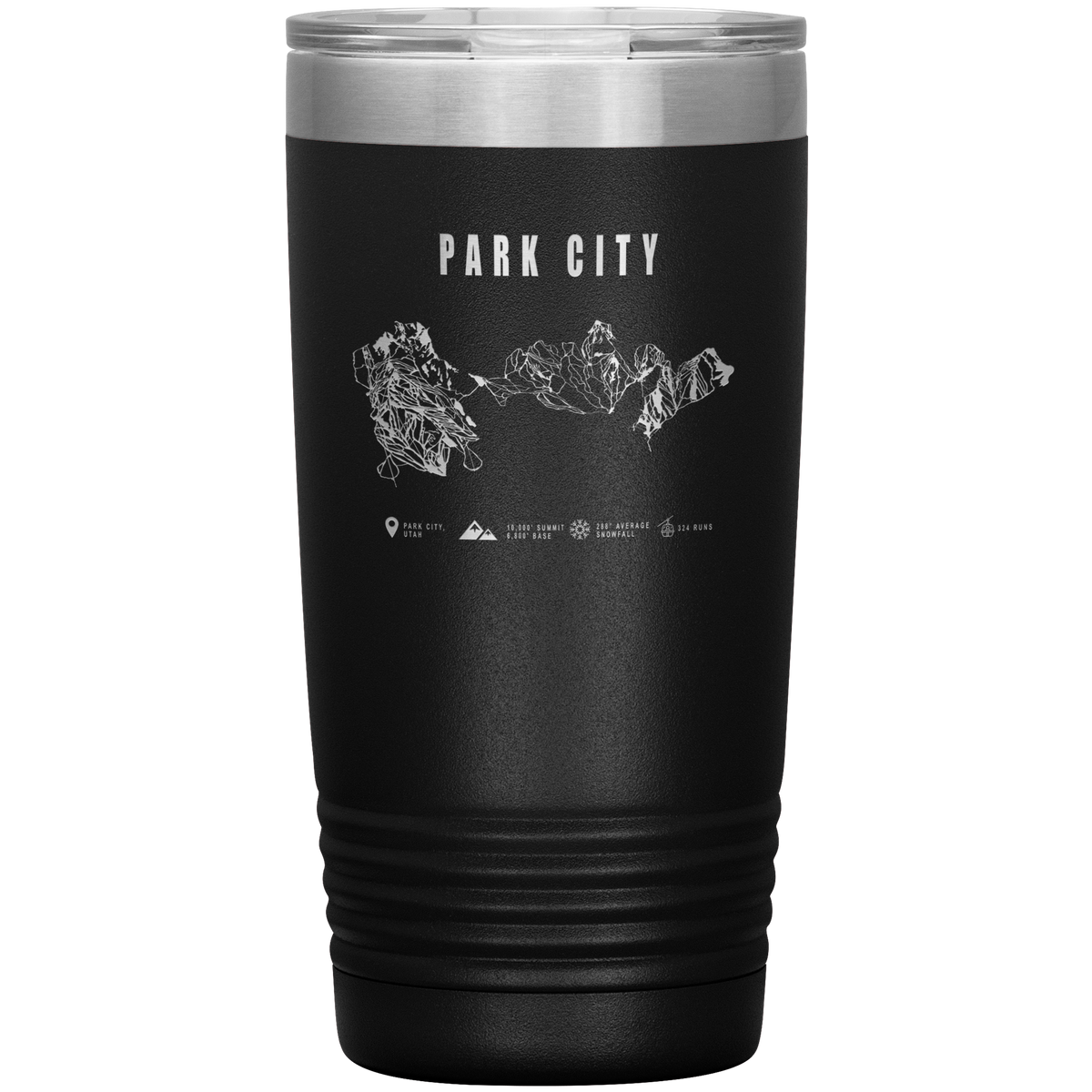 Park city,Utah Ski Trail Map 20oz Tumbler - Powderaddicts