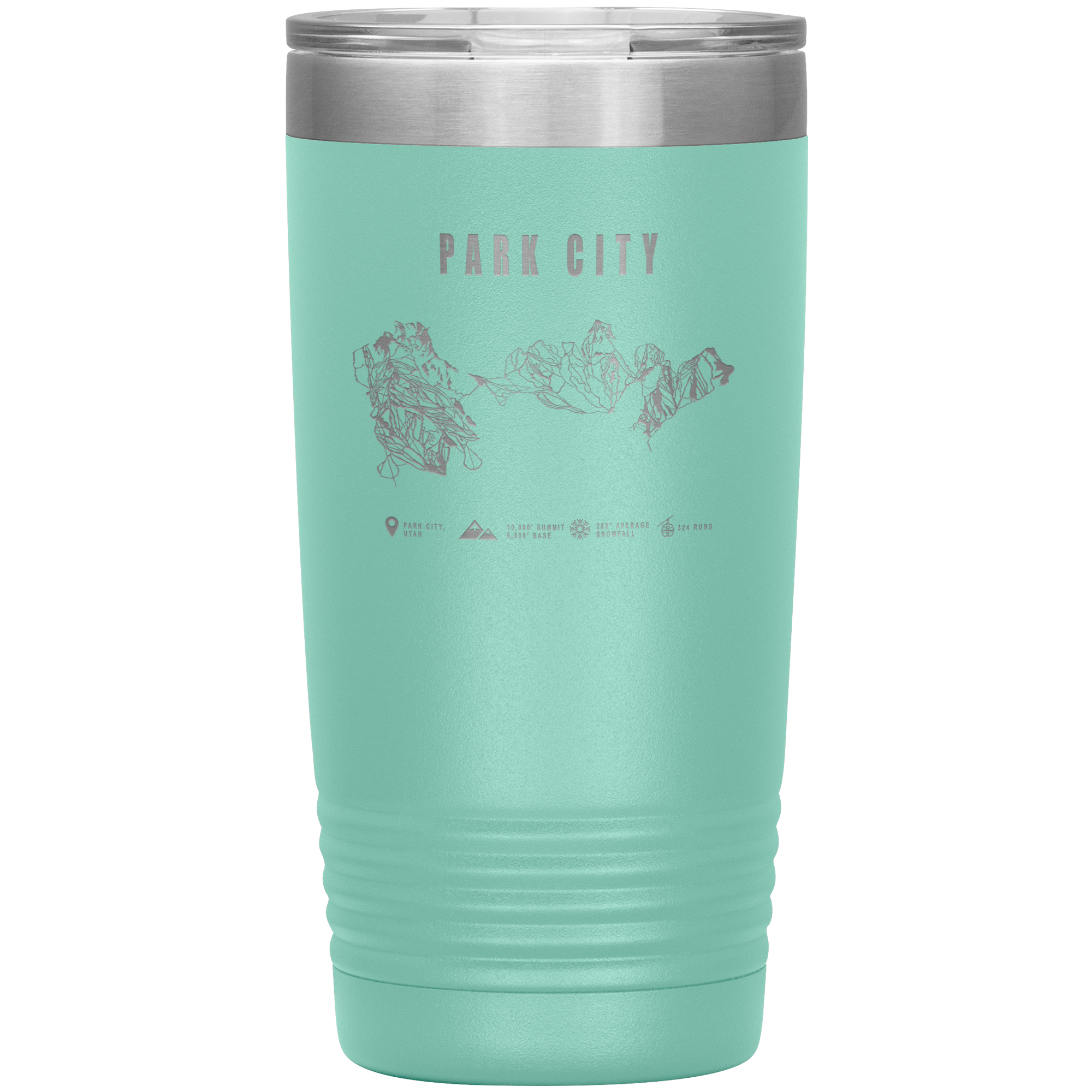 Park city,Utah Ski Trail Map 20oz Tumbler - Powderaddicts