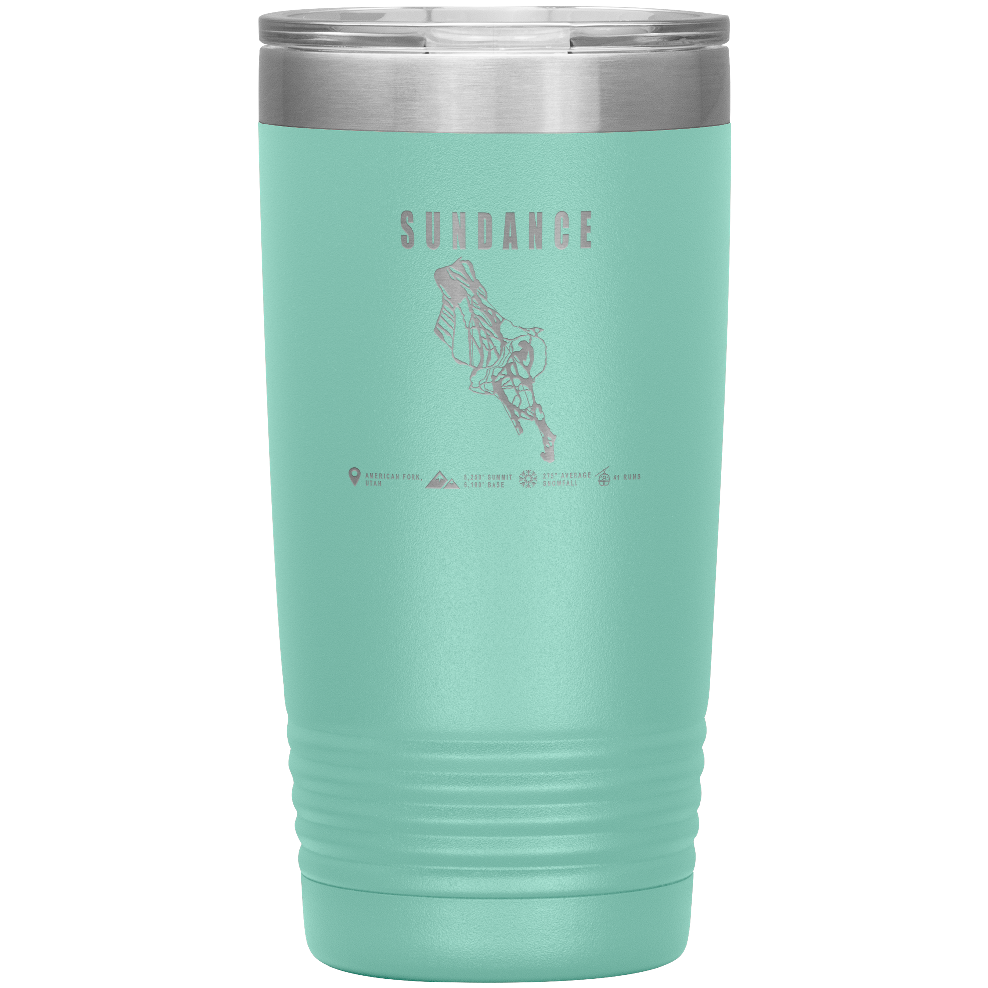 Sundance,Utah Ski Trail Map 20oz Tumbler - Powderaddicts