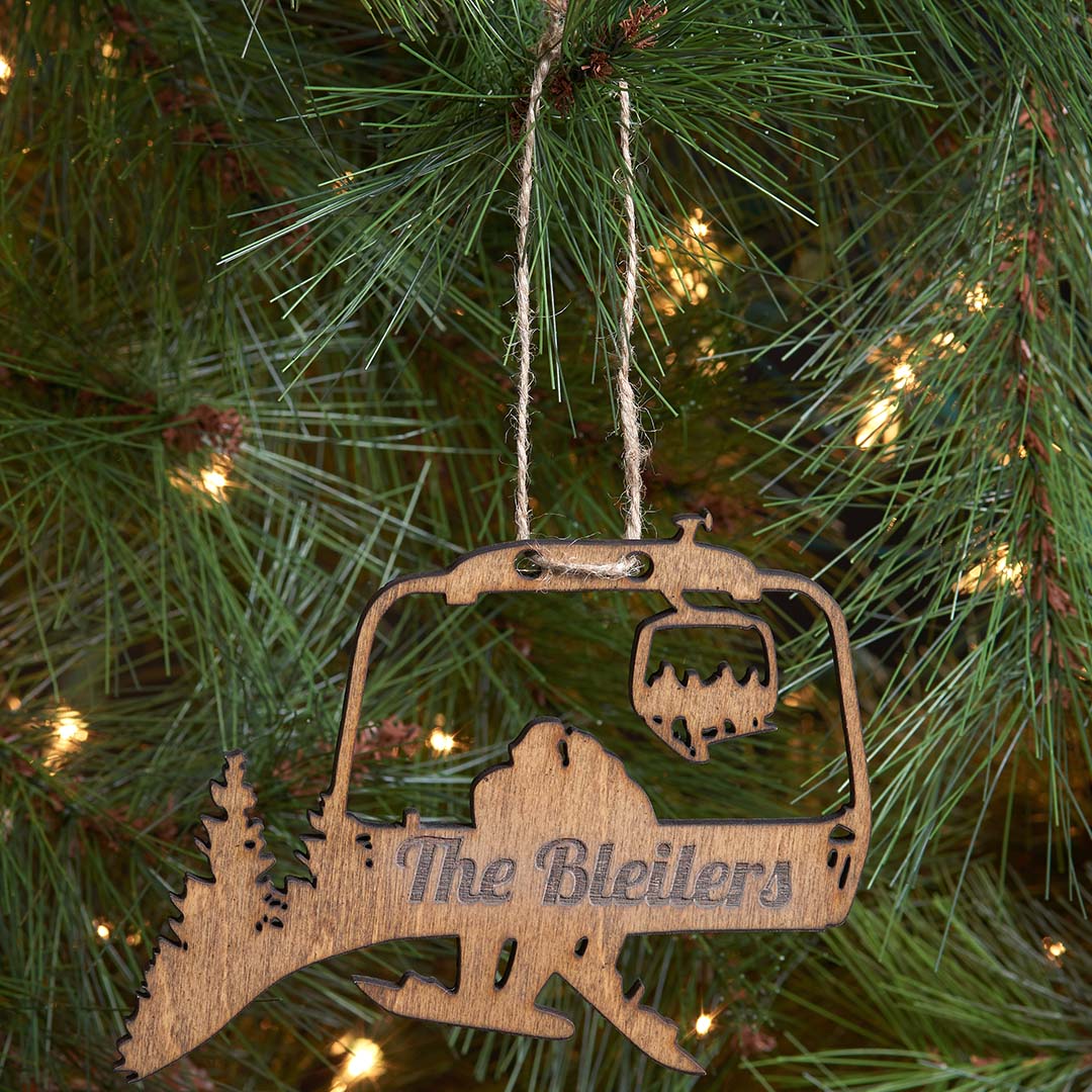 PERSONALIZED Chairlift Snowboard Family Christmas Ornament (🇺🇸  Made In The USA) - Powderaddicts