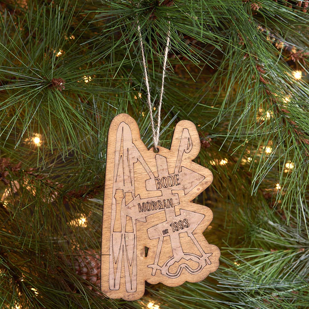 PERSONALIZED Live Love Ski &amp; Ride Christmas Ornament (🇺🇸  Made In The USA) - Powderaddicts