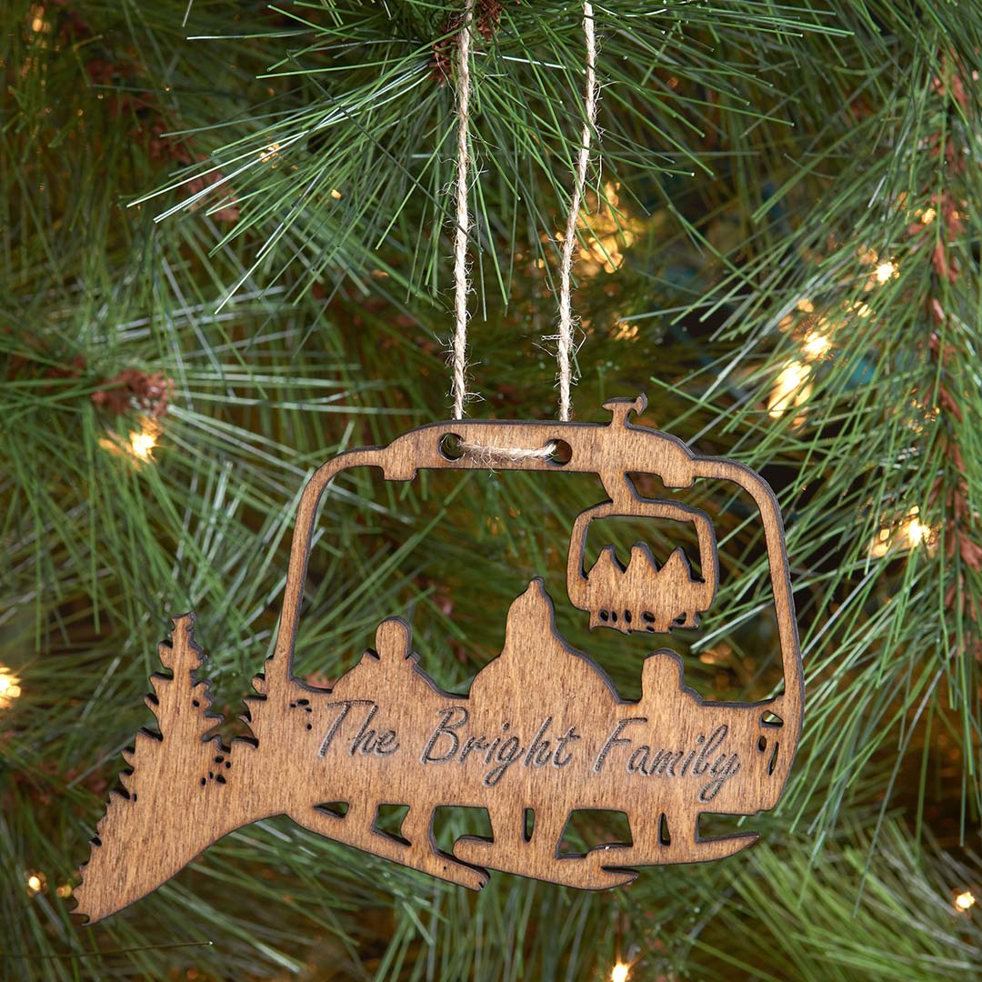 PERSONALIZED Chairlift Snowboard Family Christmas Ornament (🇺🇸  Made In The USA) - Powderaddicts