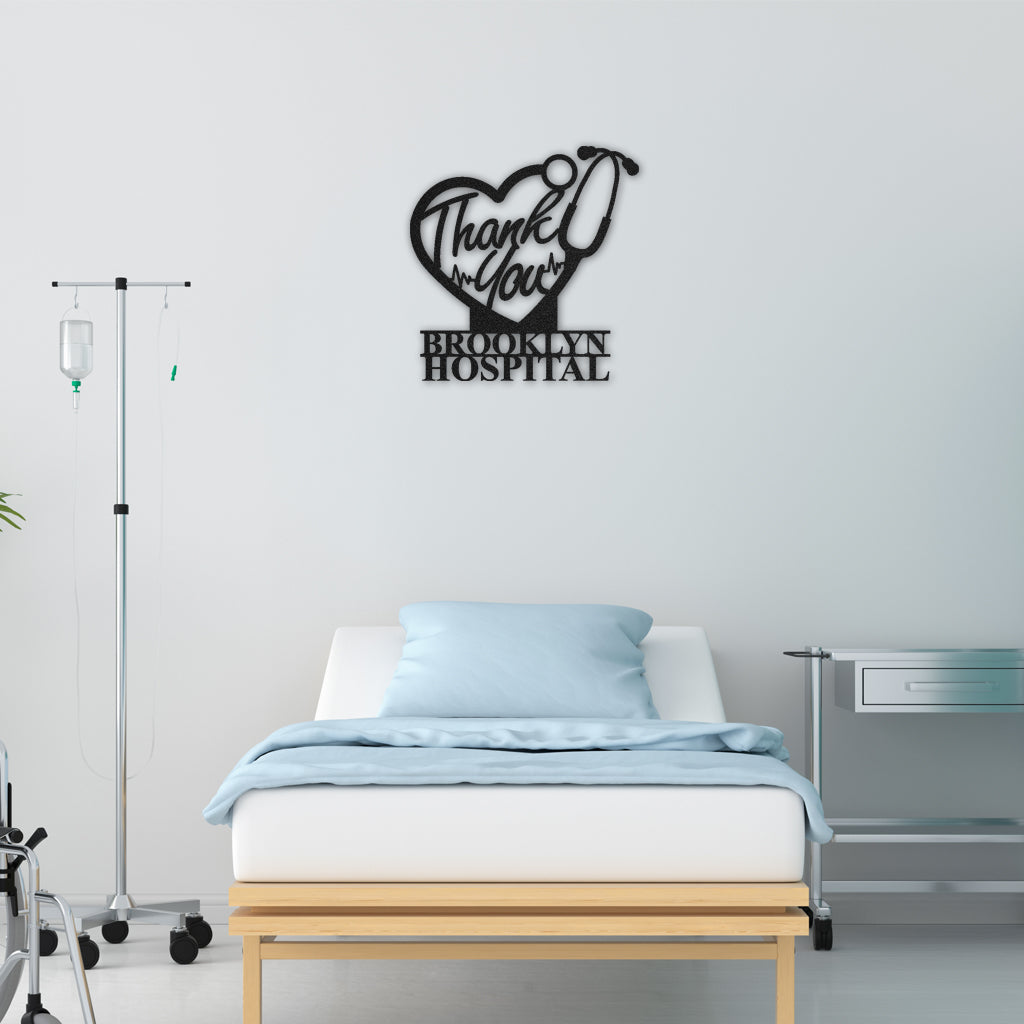 PERSONALIZED Thank You Hospitals Metal Wall Art (🇺🇸 Made In The USA) - Powderaddicts