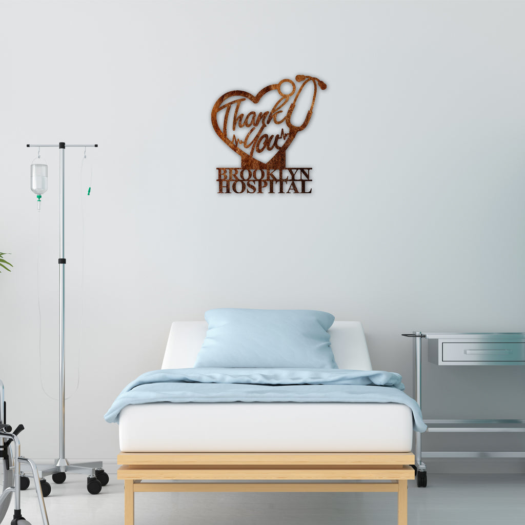 PERSONALIZED Thank You Hospitals Metal Wall Art (🇺🇸 Made In The USA) - Powderaddicts