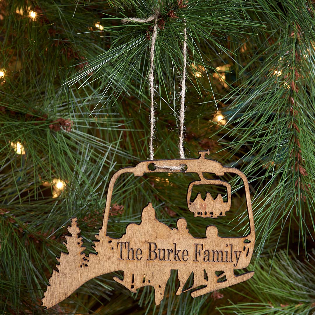 PERSONALIZED Chairlift Ski & Snowboard Family Christmas Ornament (🇺🇸  Made In The USA) - Powderaddicts