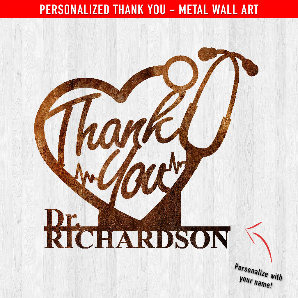 PERSONALIZED Thank You Doctors Metal Wall Art (🇺🇸 Made In The USA) - Powderaddicts