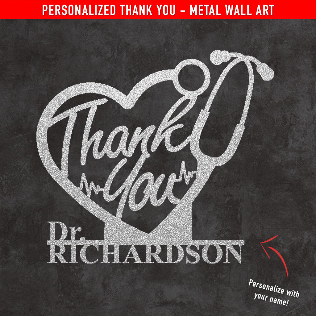 PERSONALIZED Thank You Doctors Metal Wall Art (🇺🇸 Made In The USA) - Powderaddicts