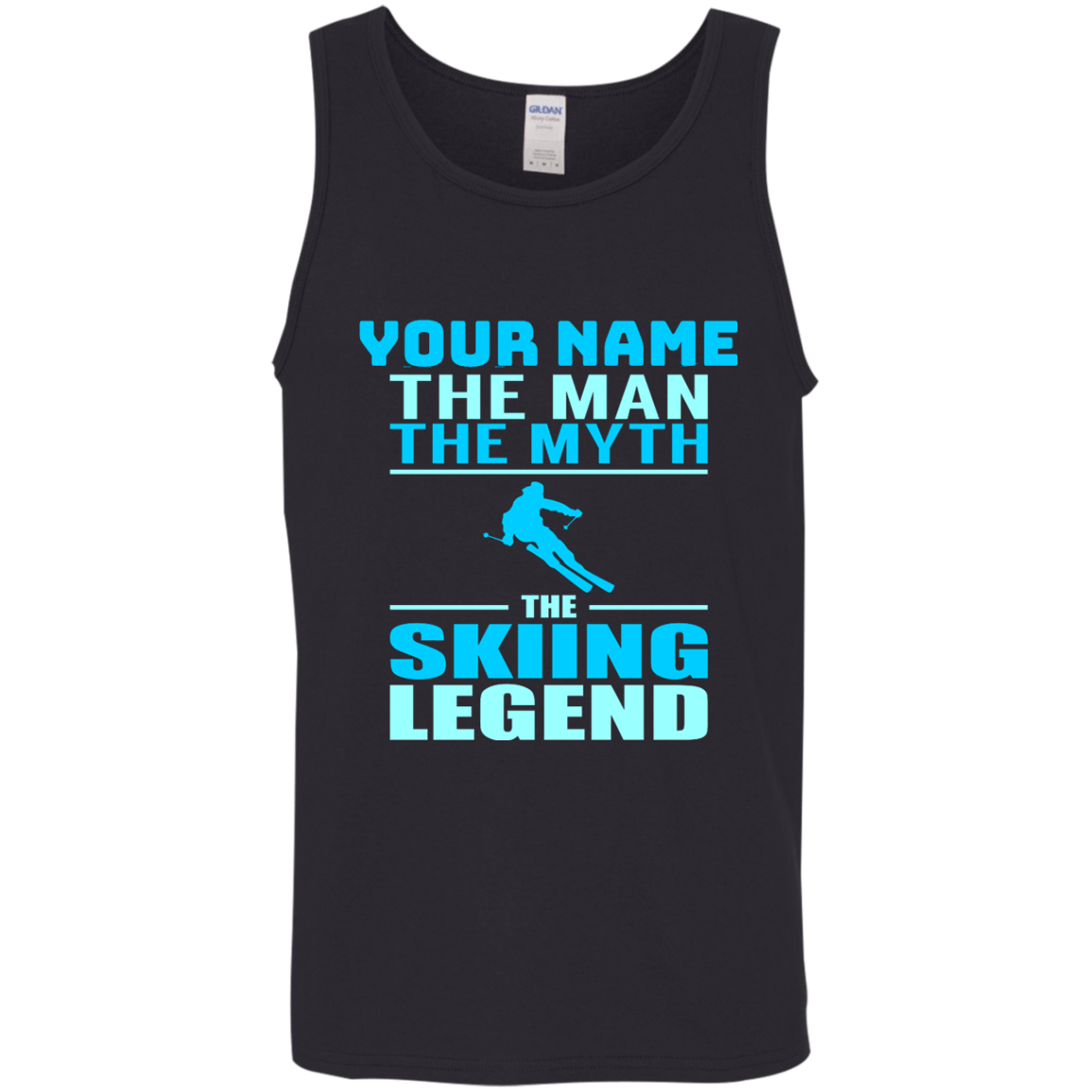 Personalized The Man The Myth The Skiing Legend Tank Tops - Powderaddicts