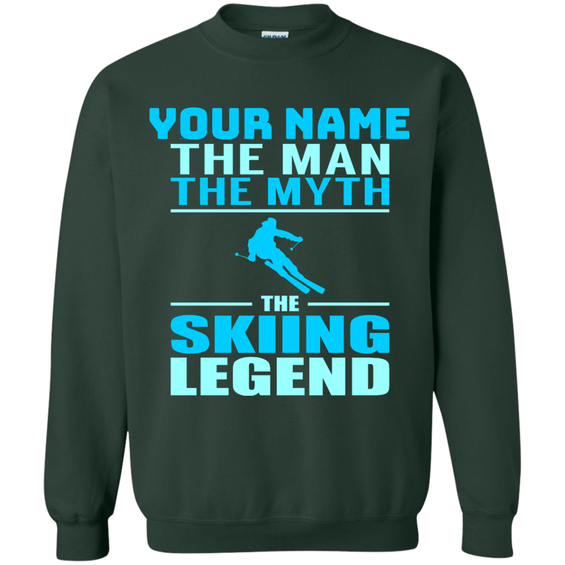 Personalized The Man The Myth The Skiing Legend Hoodies - Powderaddicts