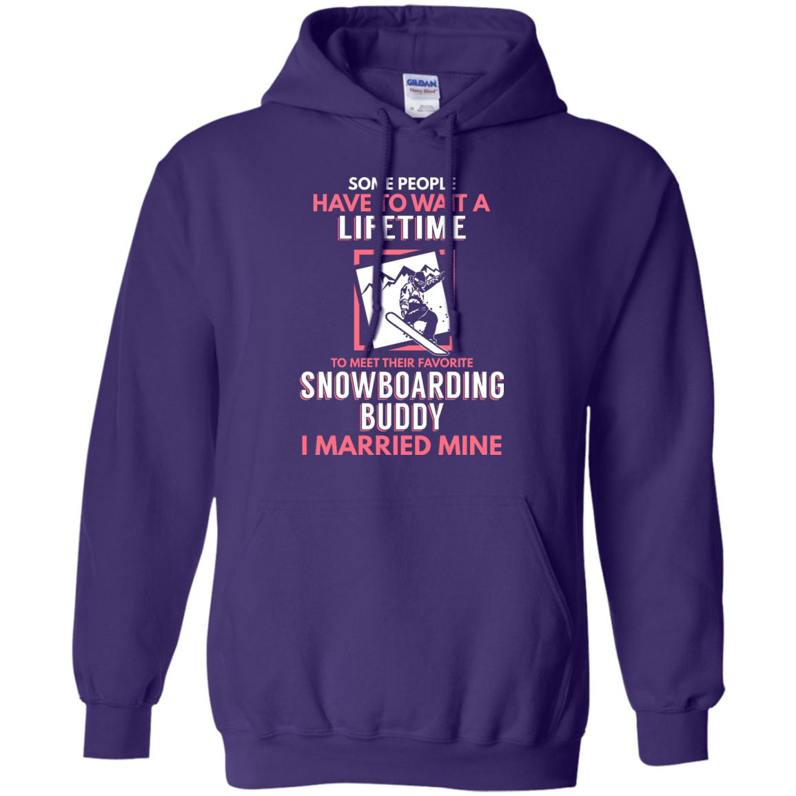 Snowboarding Mom Buddy - I Married Mine Hoodies - Powderaddicts